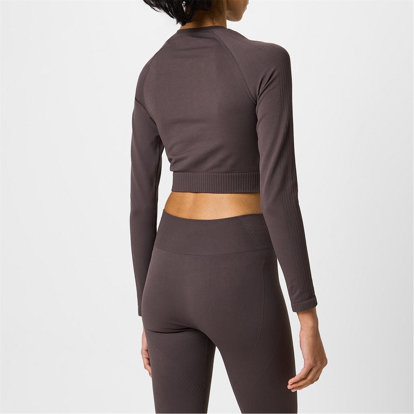 USA Pro Womens Long Sleeve Seamless Crop Top