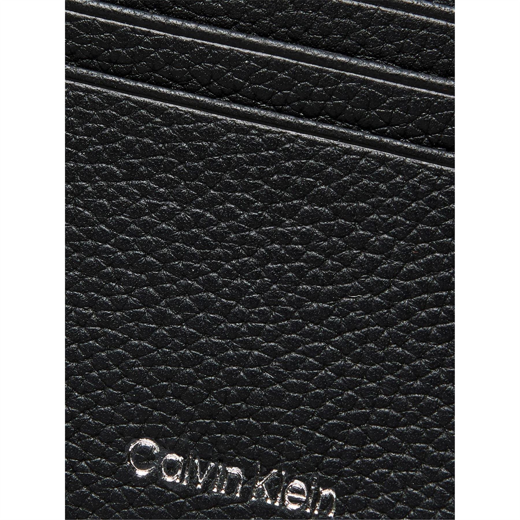 Calvin Klein Embossed Logo Leather Card Case