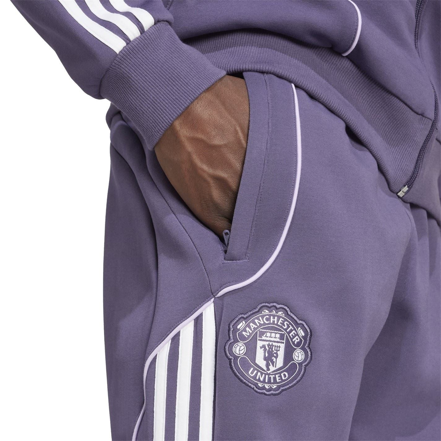 adidas Mens Manchester United Ubackpack Doubleknit Tracksuit Bottoms