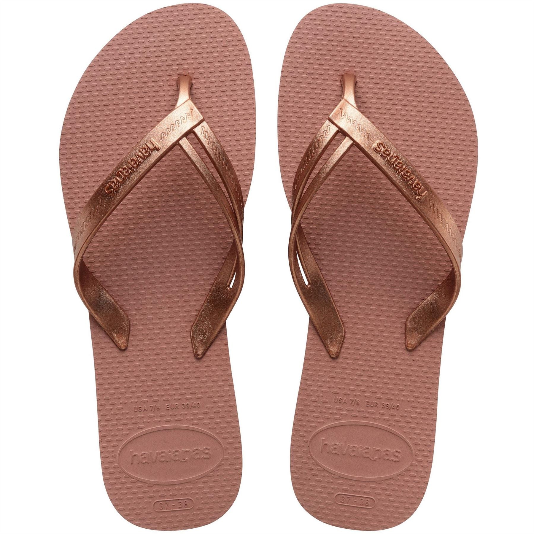 Havaianas Solid Patterned Thong Toe Flip Flops