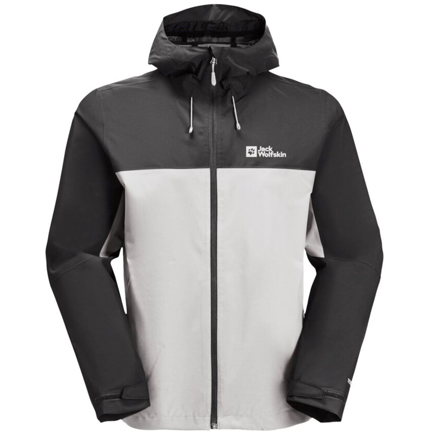 Jack Wolfskin Weiltal Hooded Rain Jacket with Elasticated Cuff