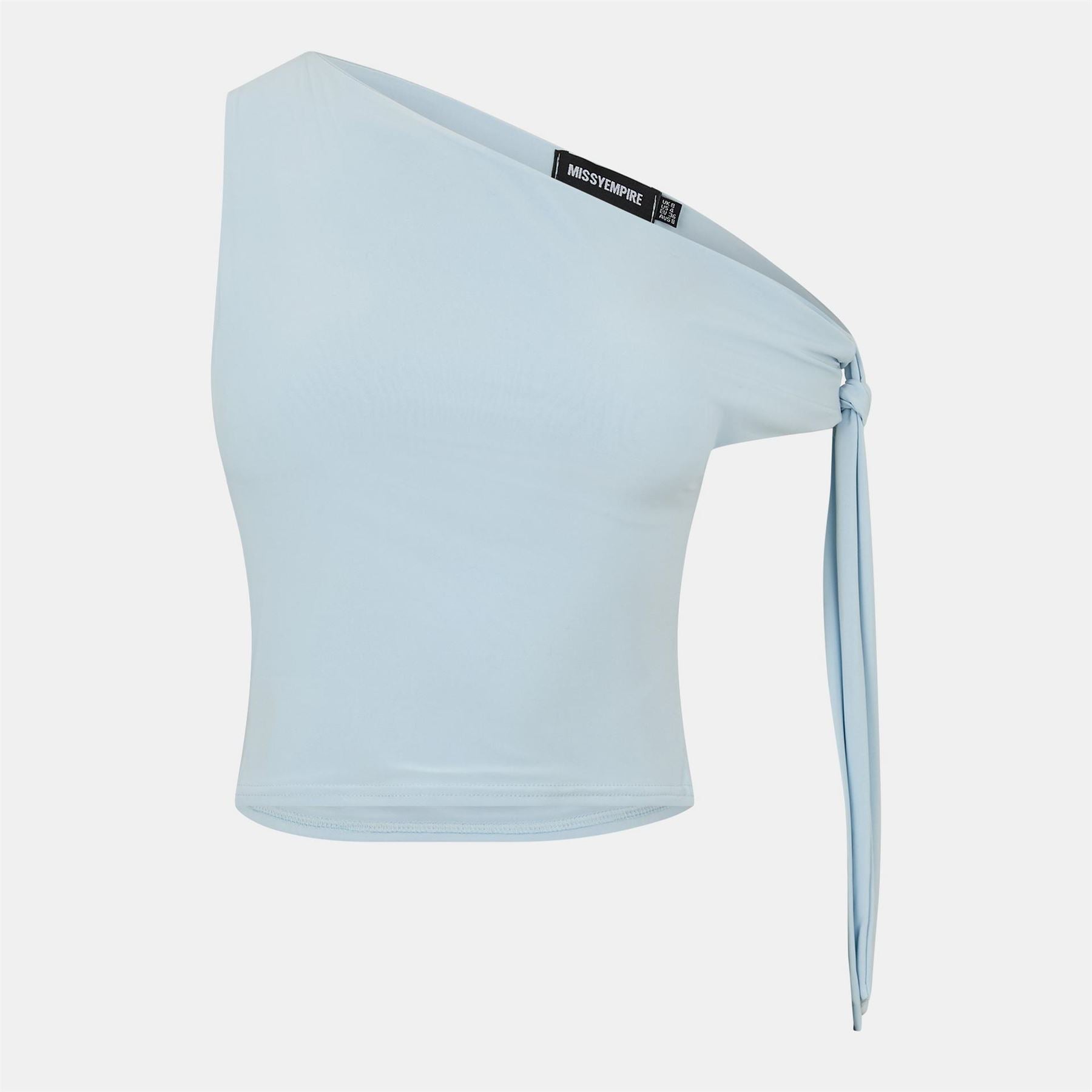 Missy Empire Womens Tie Shoulder Top