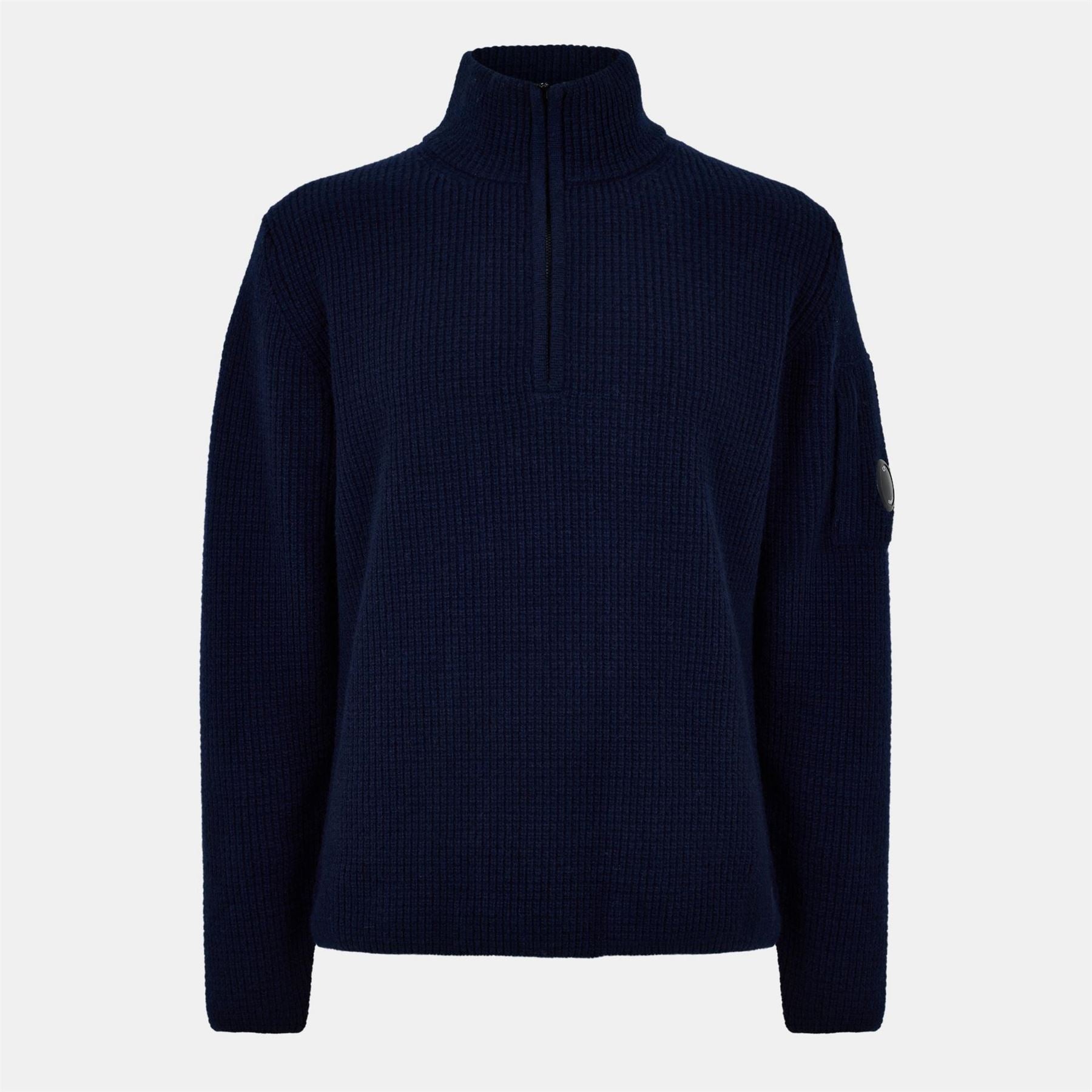 CP Company Zipped Lens Quarter Zip Knitted Top