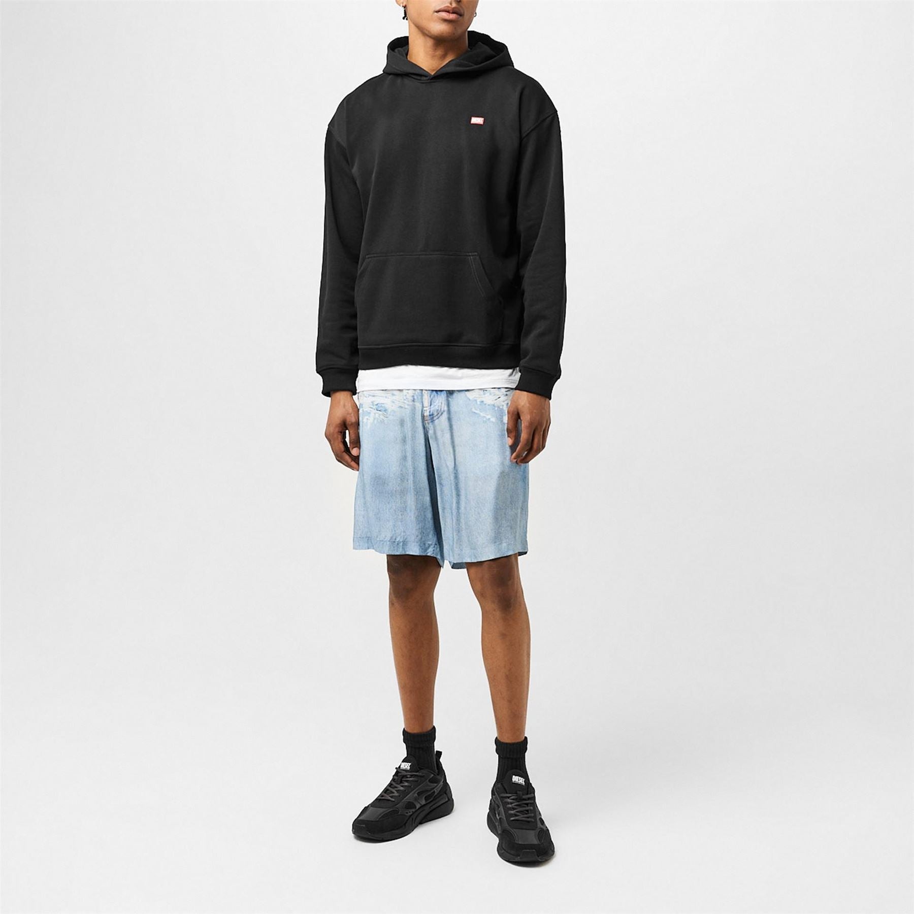 Diesel Boxt Hood Relaxed Fit Long Sleeve Sweatshirt