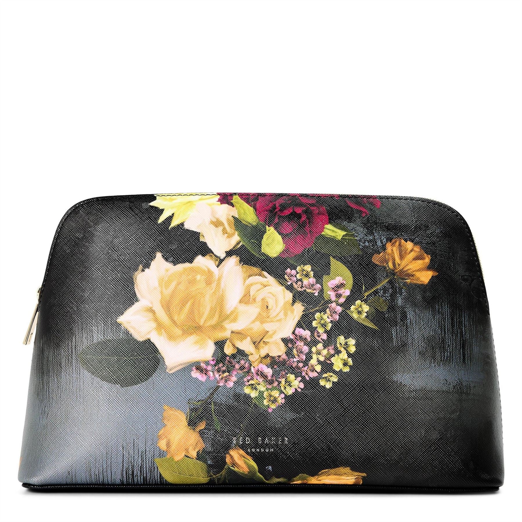 Ted Baker Floral Patterned Washbag with Gold-Tone Hardware