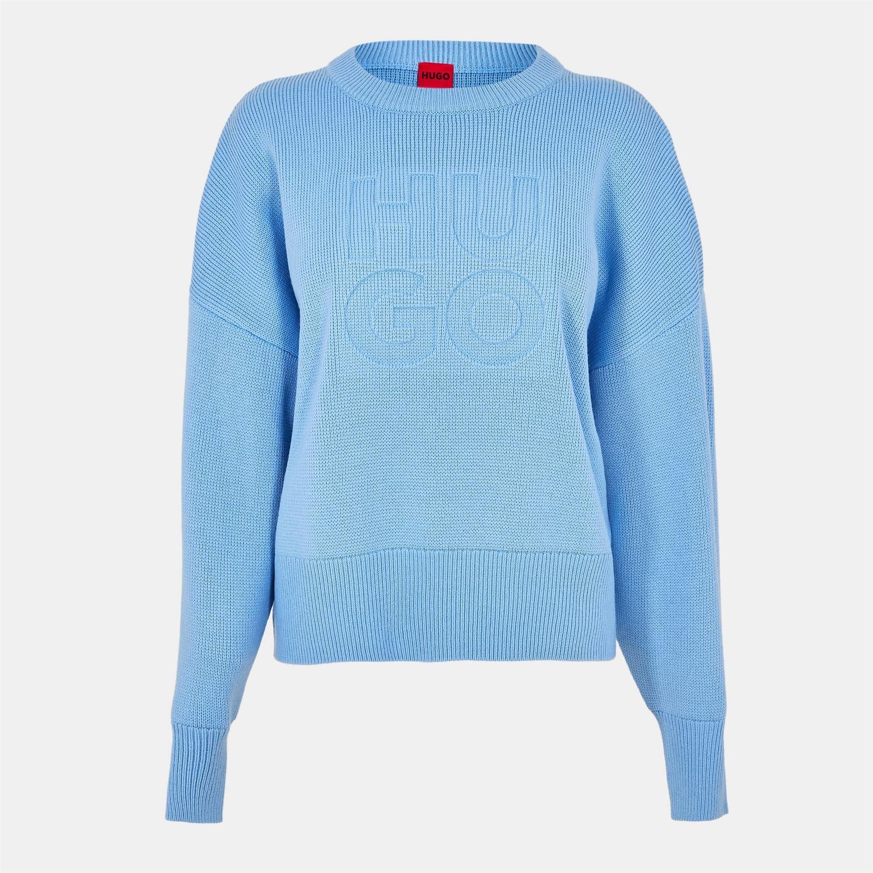 Hugo Sisminye Relaxed Fit Drop Shoulder Long Sleeve Sweater