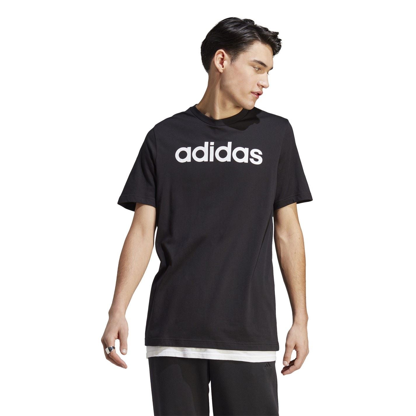 adidas Mens Essentials Single Jersey Logo T-Shirt