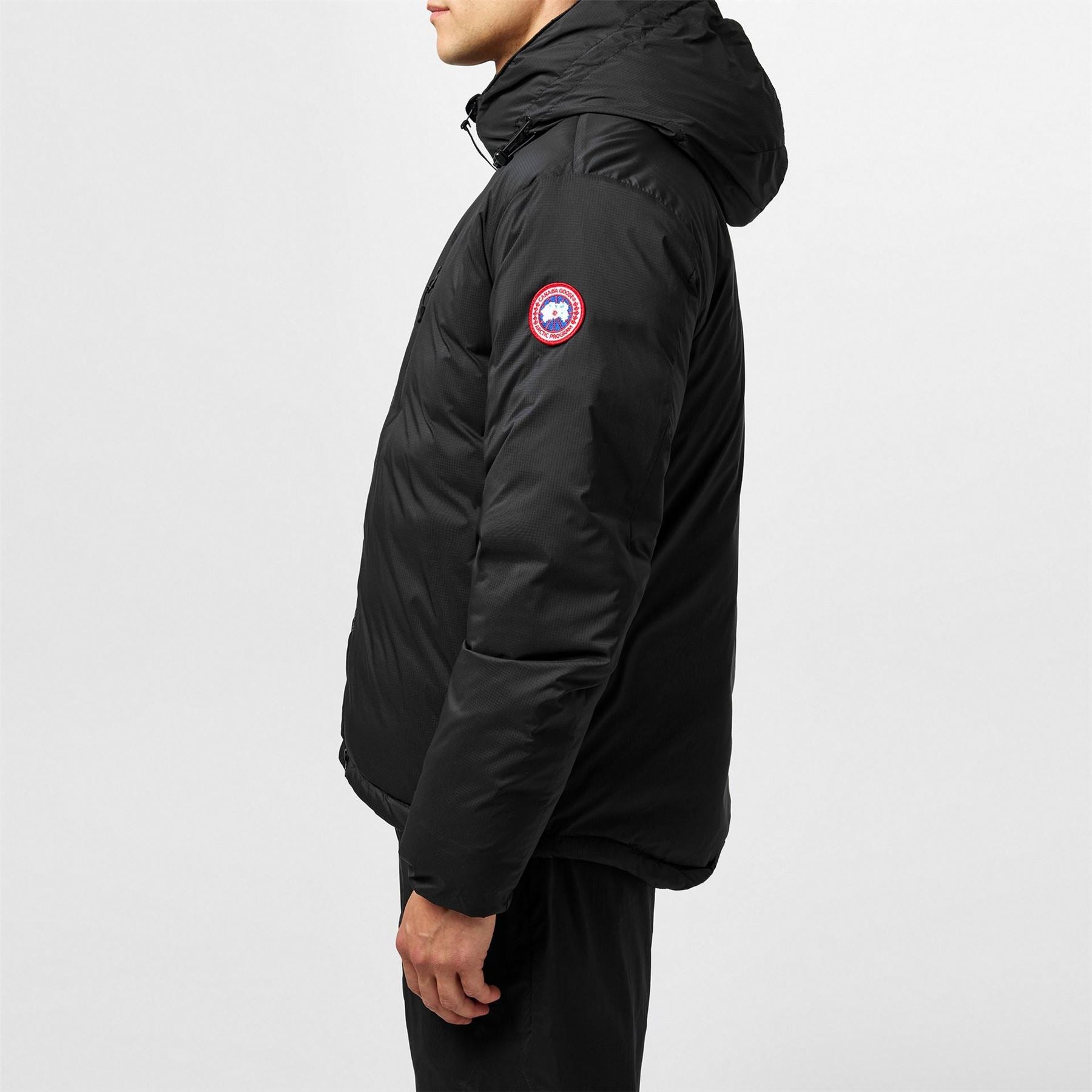 Canada Goose Lodge Down 750 Fill Dwr Wind Resistant Hooded Short Puffer Jacket