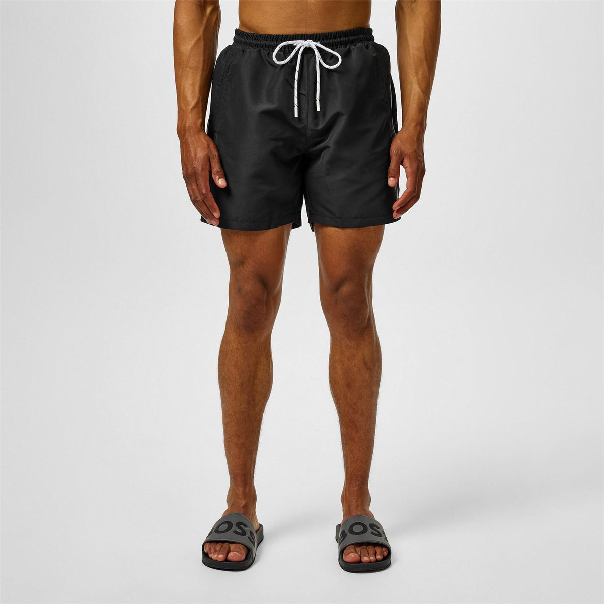 Boss Swim Shorts With Logo Detail (stormfish)