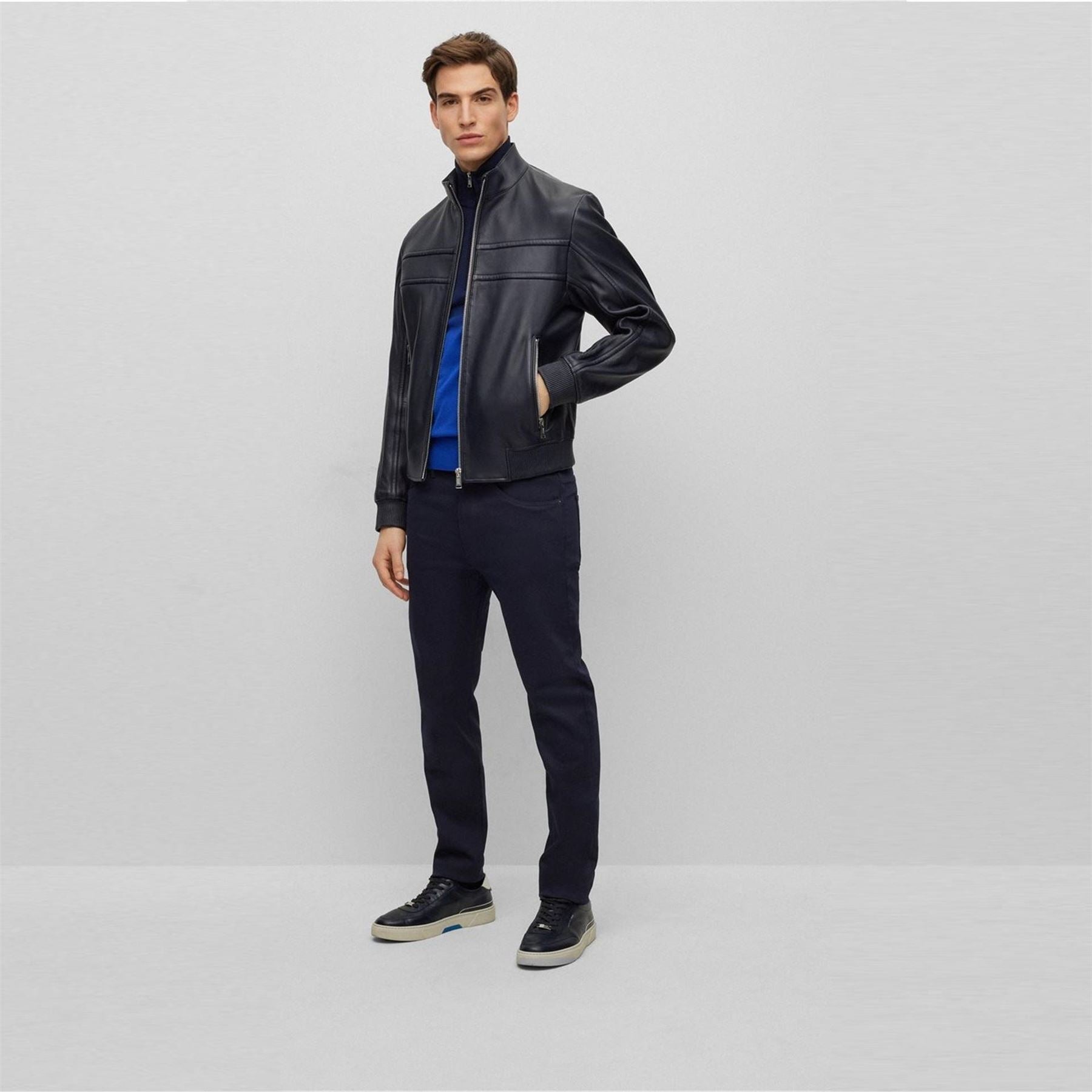 Boss Funnel Neck Long Sleeve Regular Fit Sweater