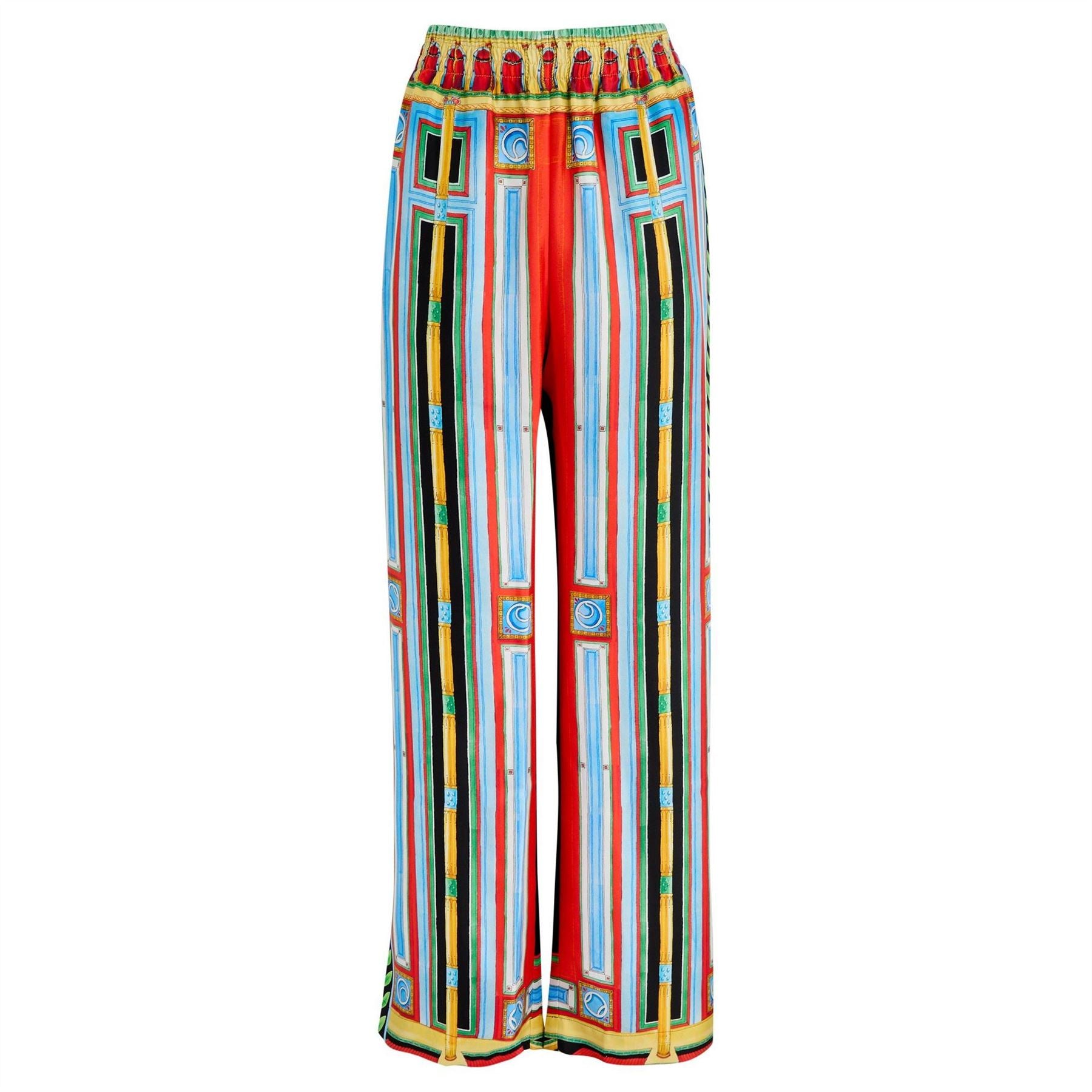 Casablanca Le Templeprinted Silk Trouse
