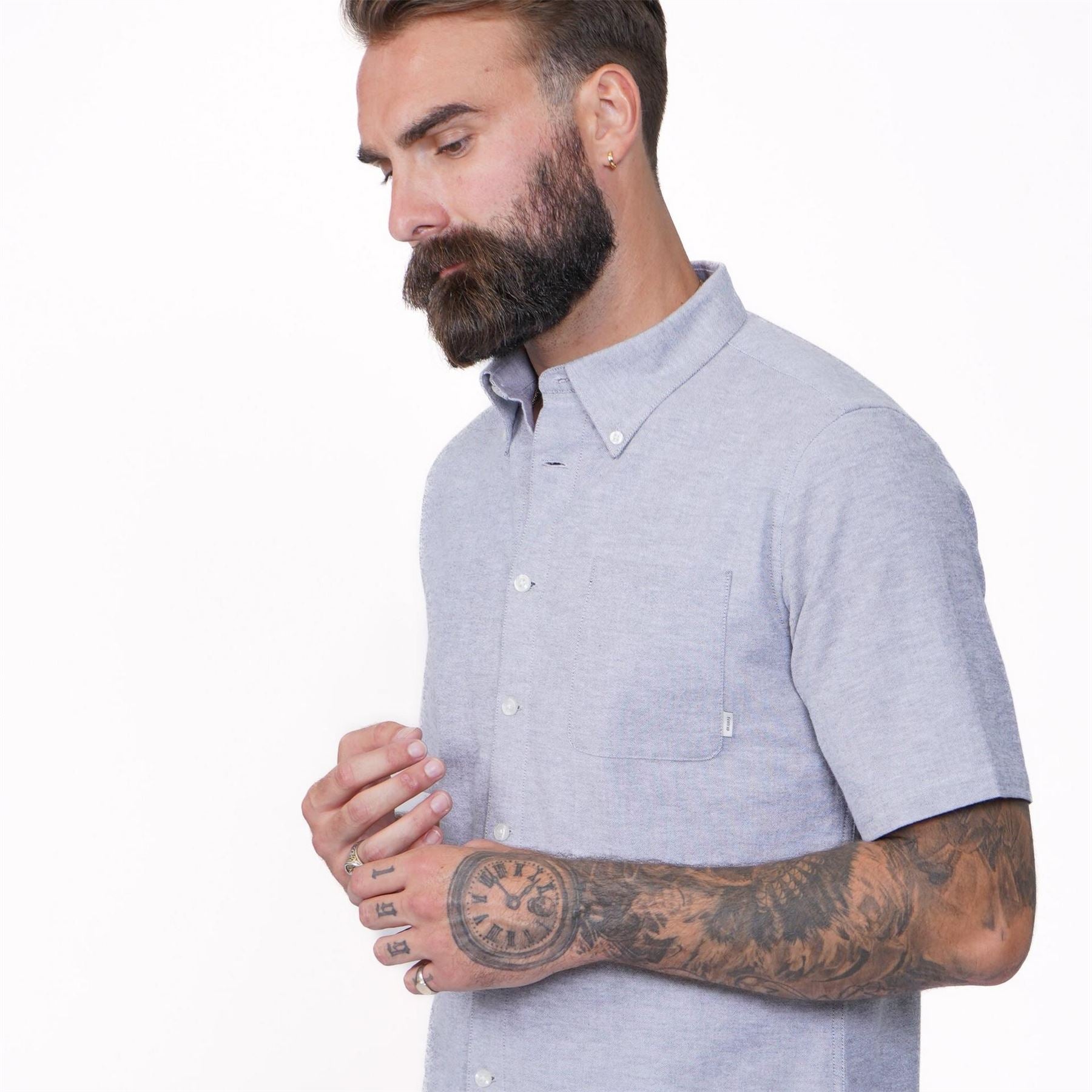 Firetrap Mens Classic Oxford Short Sleeve Shirt