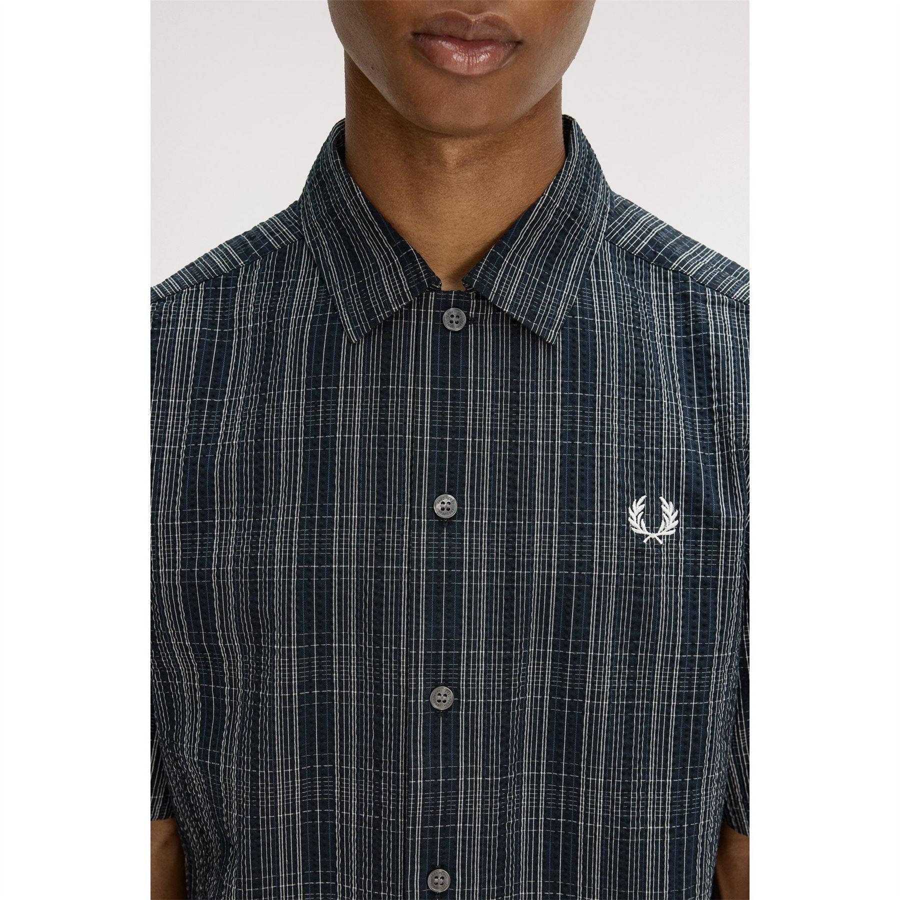 Fred Perry Patterned Short Sleeve Shirt