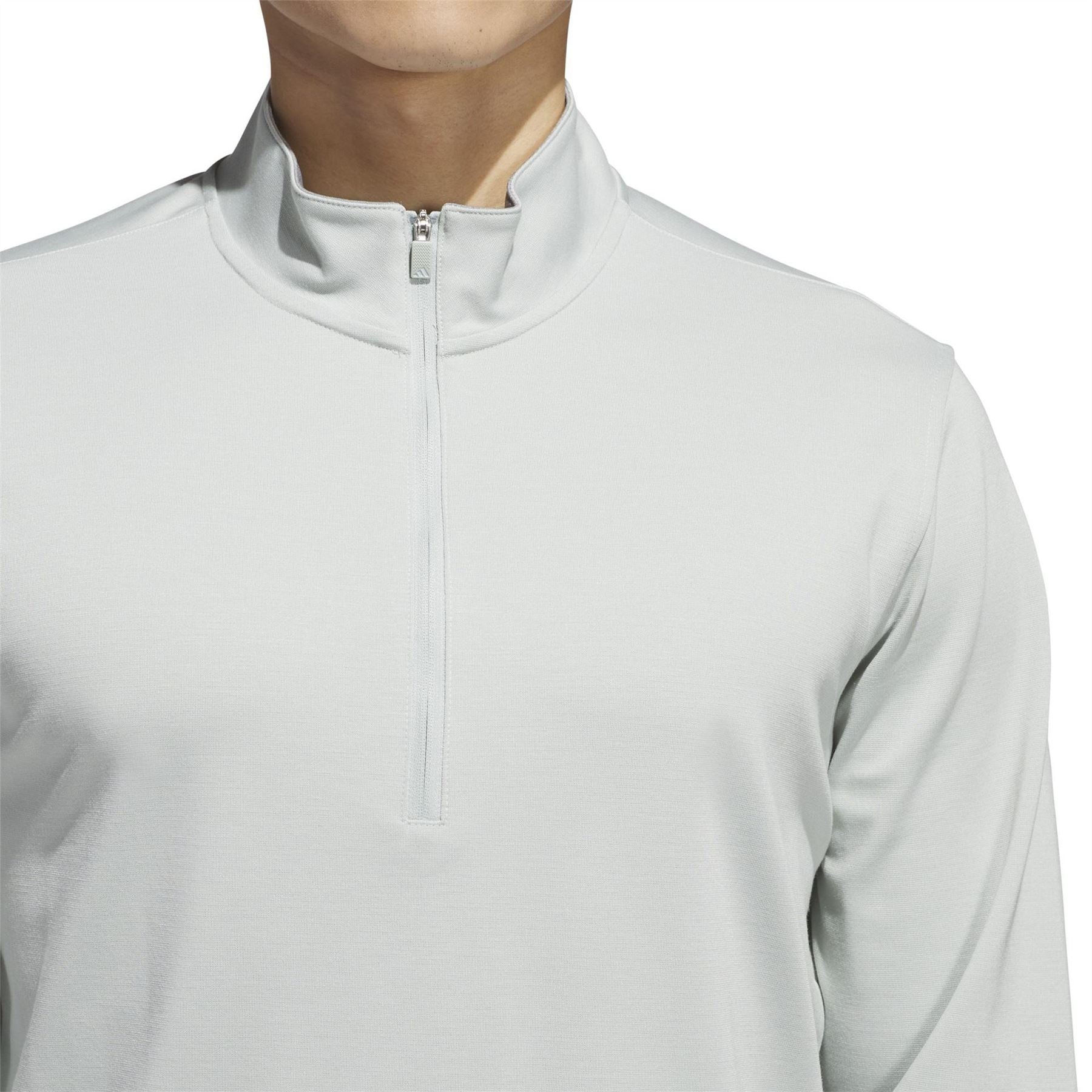 adidas Elevated Zip Neck Long Sleeve Sweatshirt