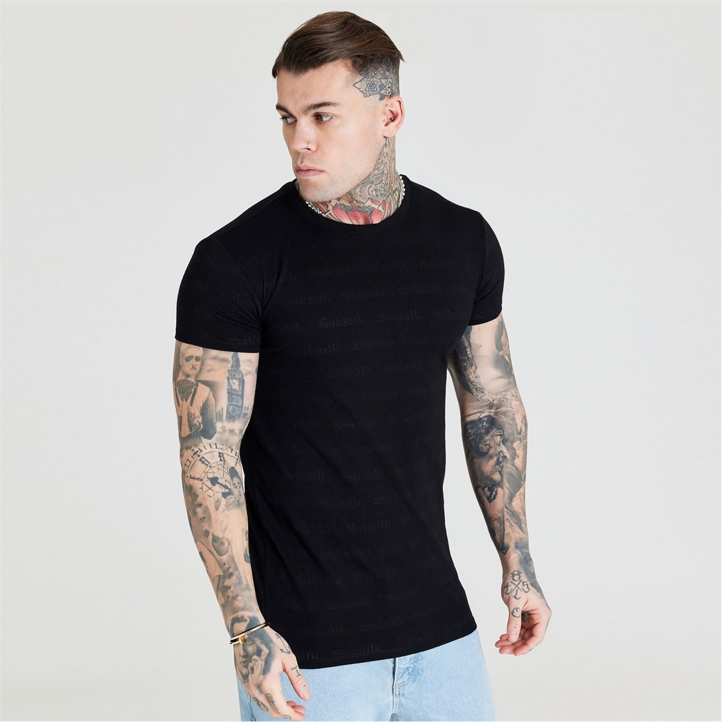 SikSilk Regular Fit Crew Neck T-Shirt