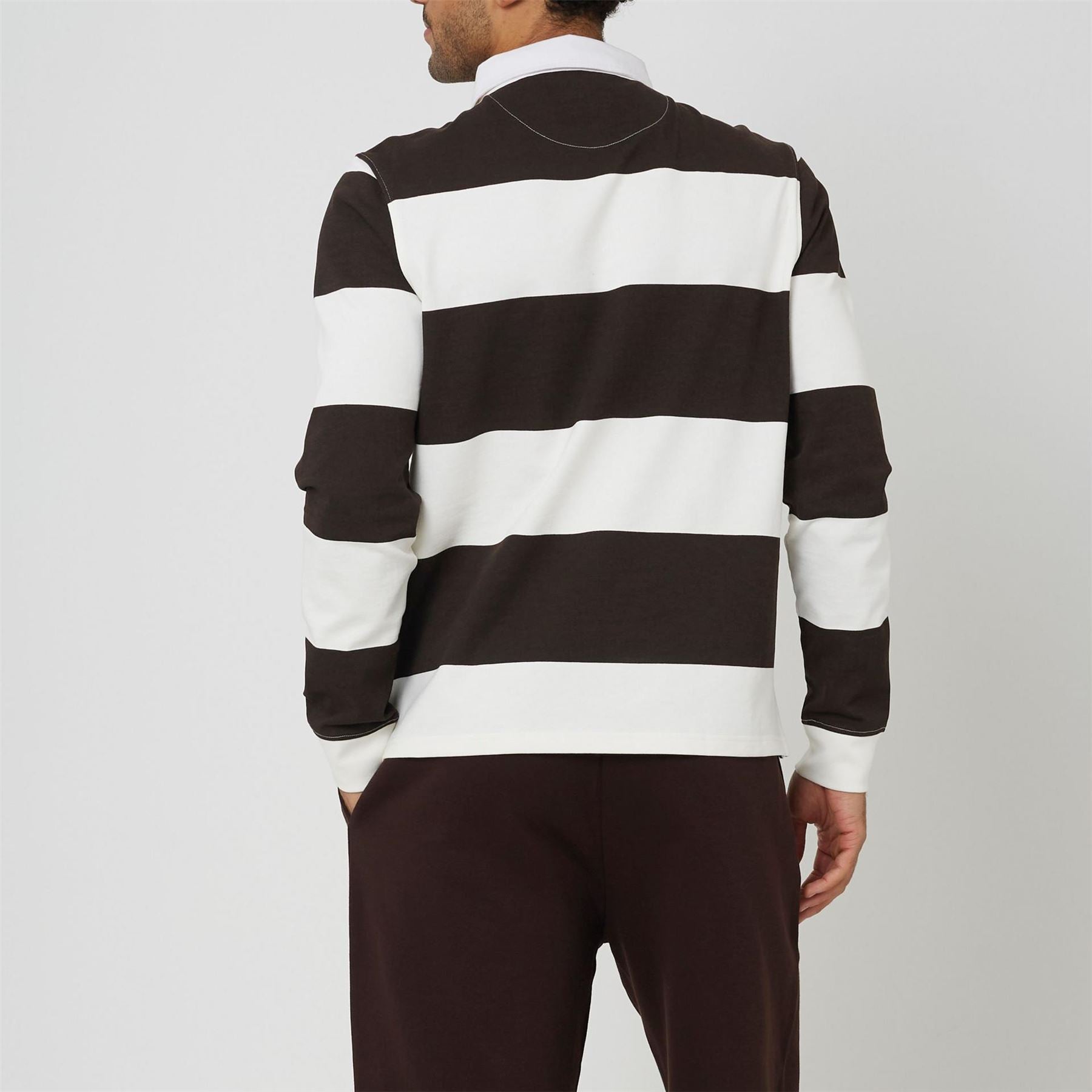 Brave Soul Long Sleeve Rugby PolOvershirtt