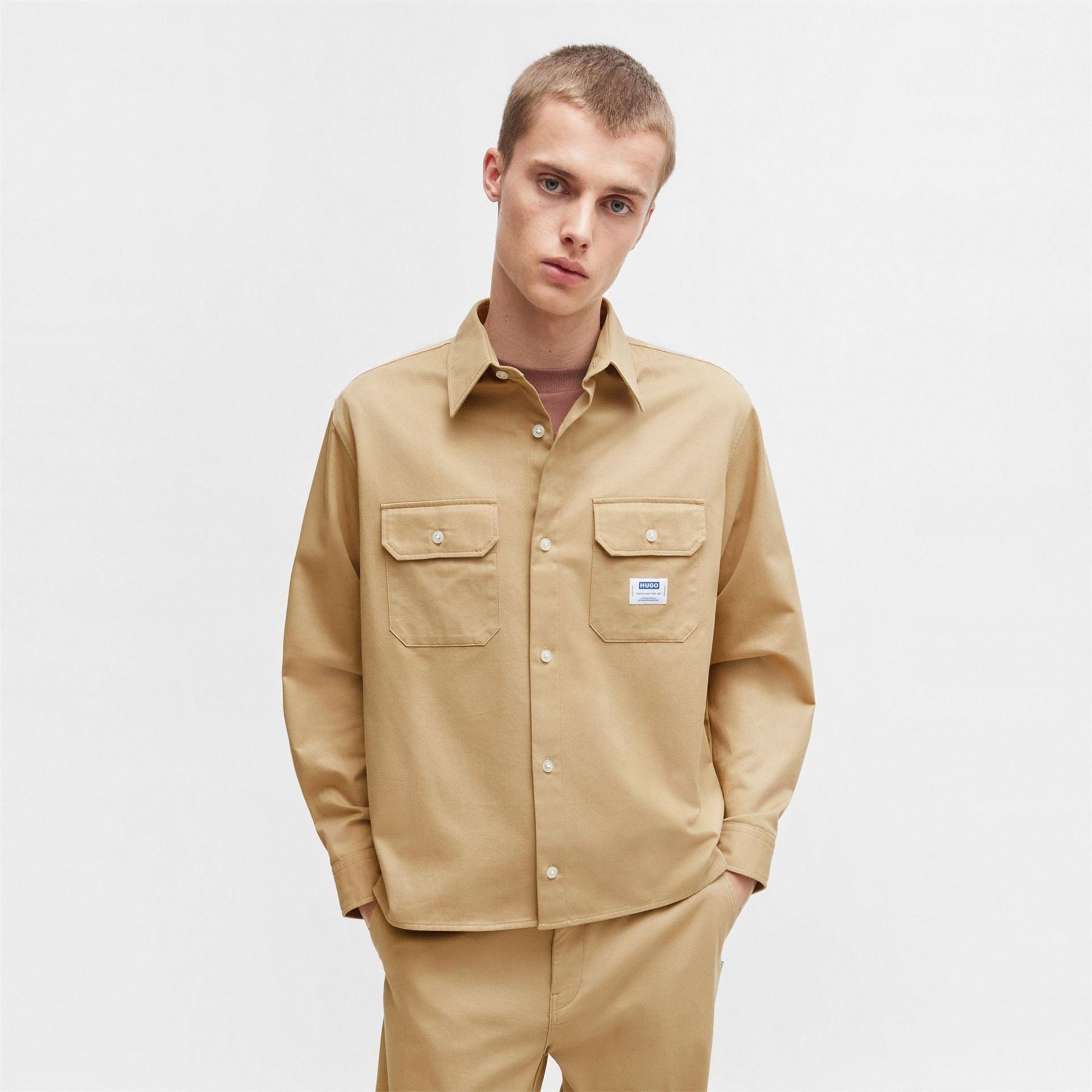 Hugo Collared Neck Regular Fit Shirt Jacket
