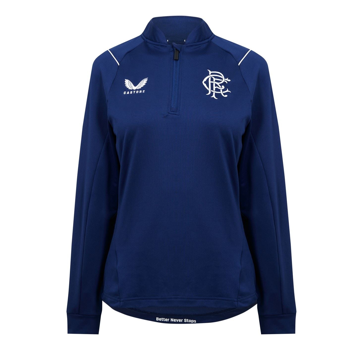 Castore Rangers FC Mock Neck Long Sleeve Sweatshirt
