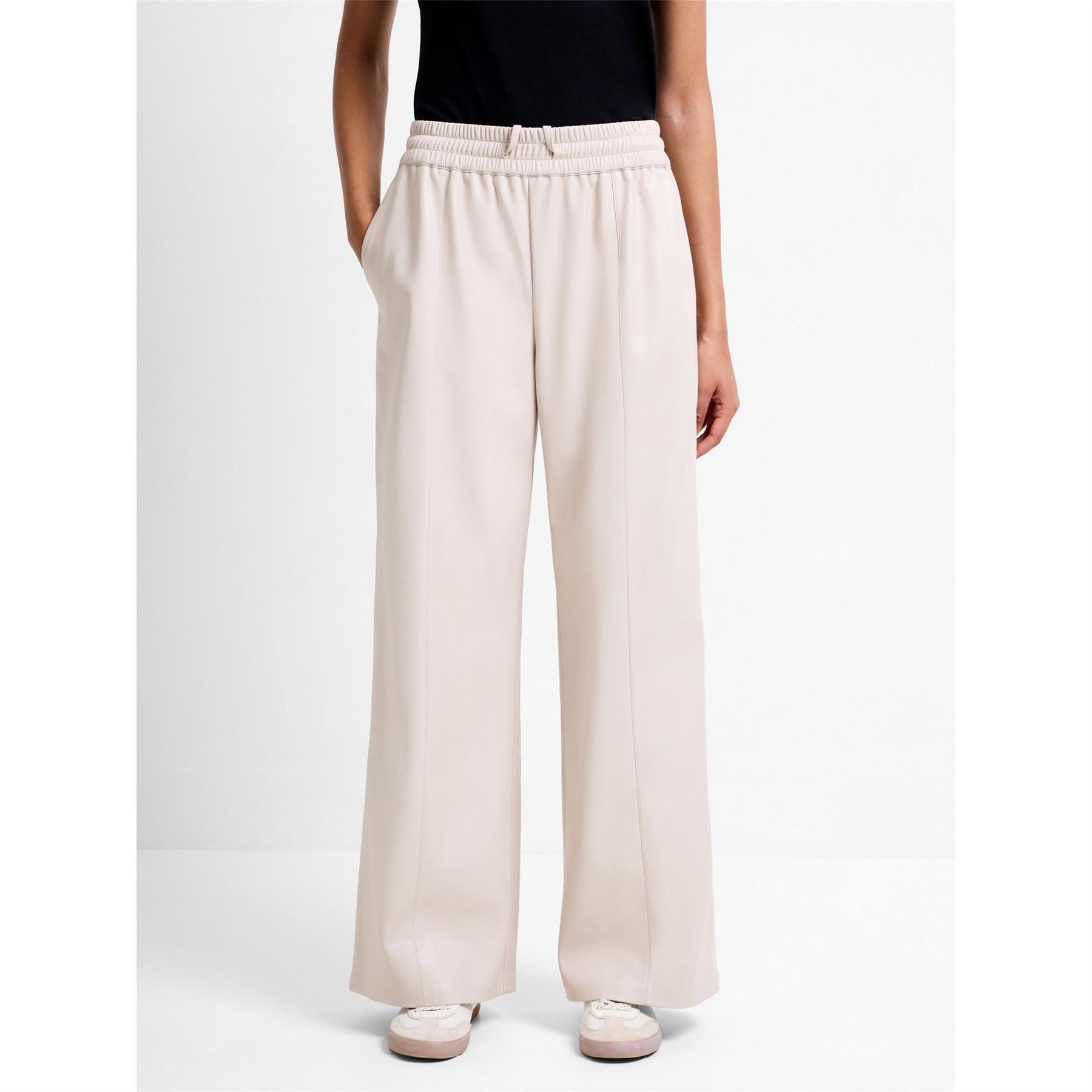 French Connection Tasha Solid Patterned Palazzo Pants