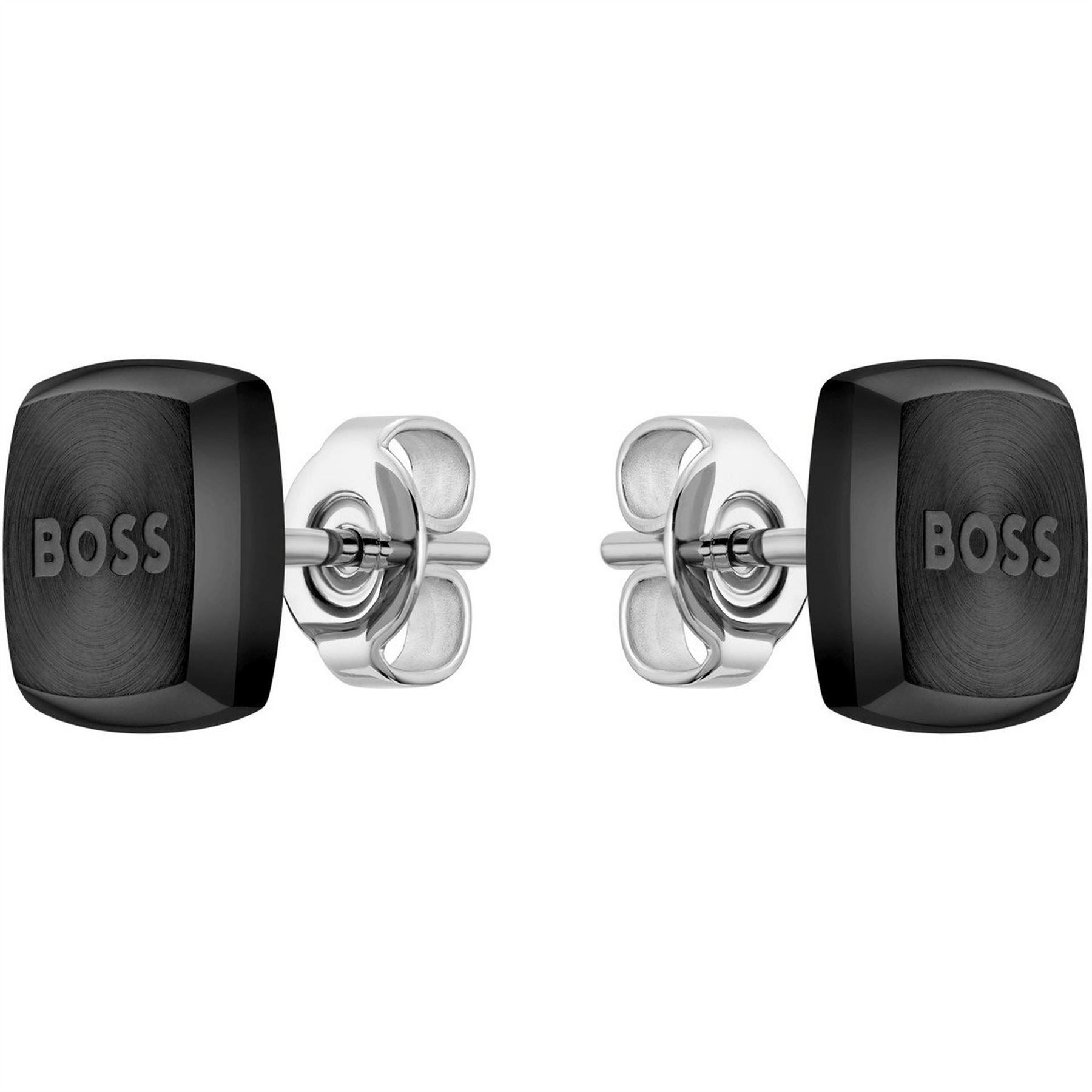 Boss Yann Stud Stainless Steel Square Earrings
