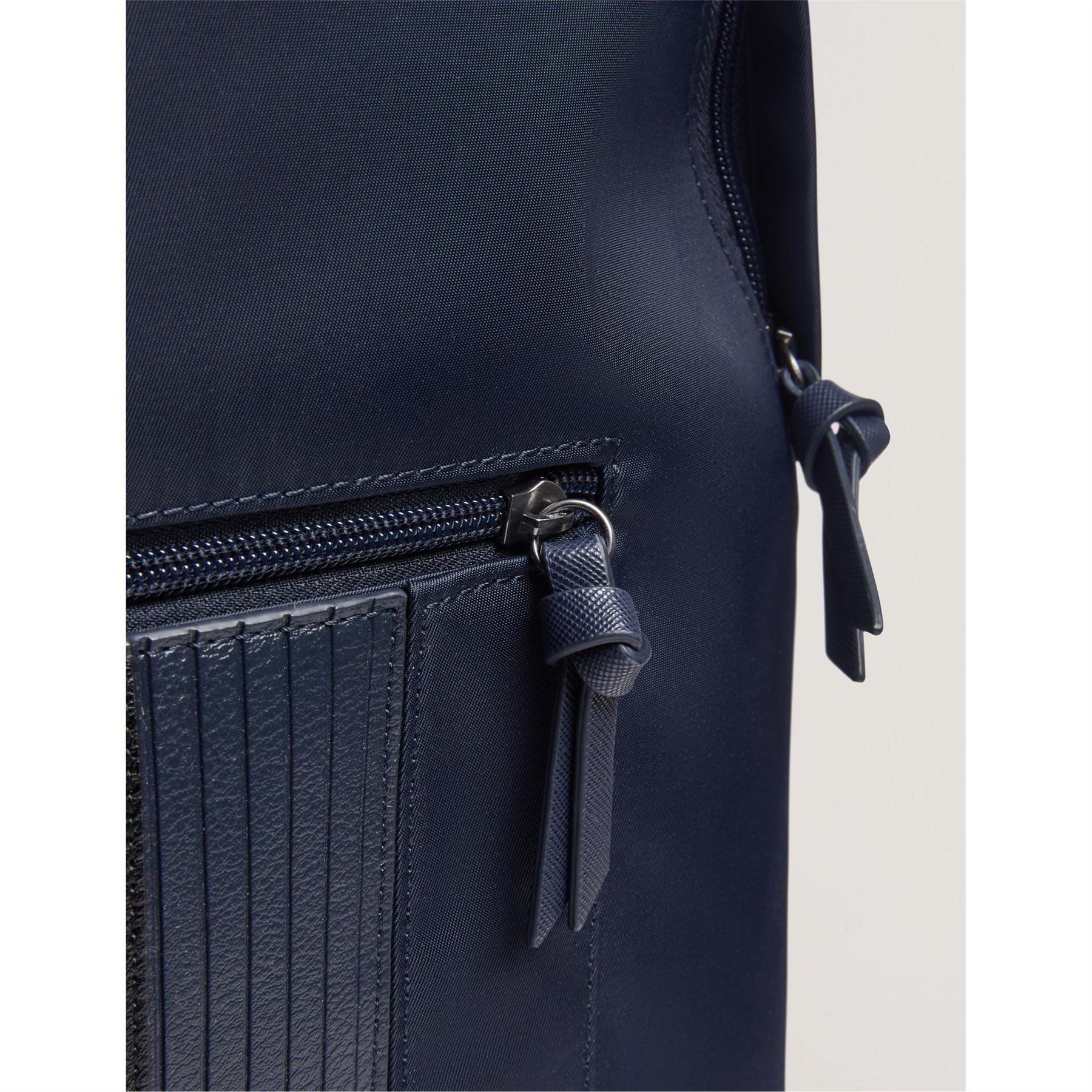 Ted Baker Striped Rectangle Shape Rucksack with Silver Tone Hardware