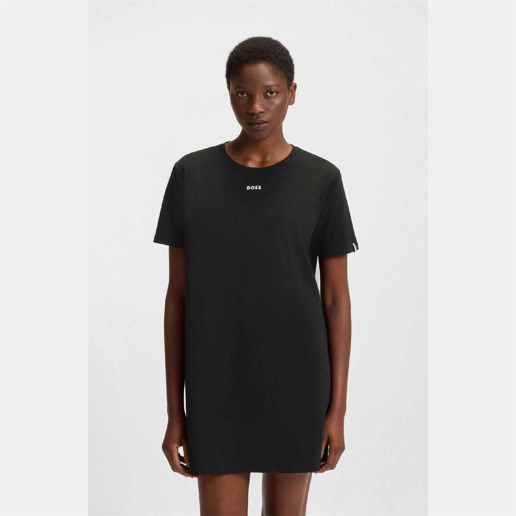 Boss Cotton Nightdress With Logo Details