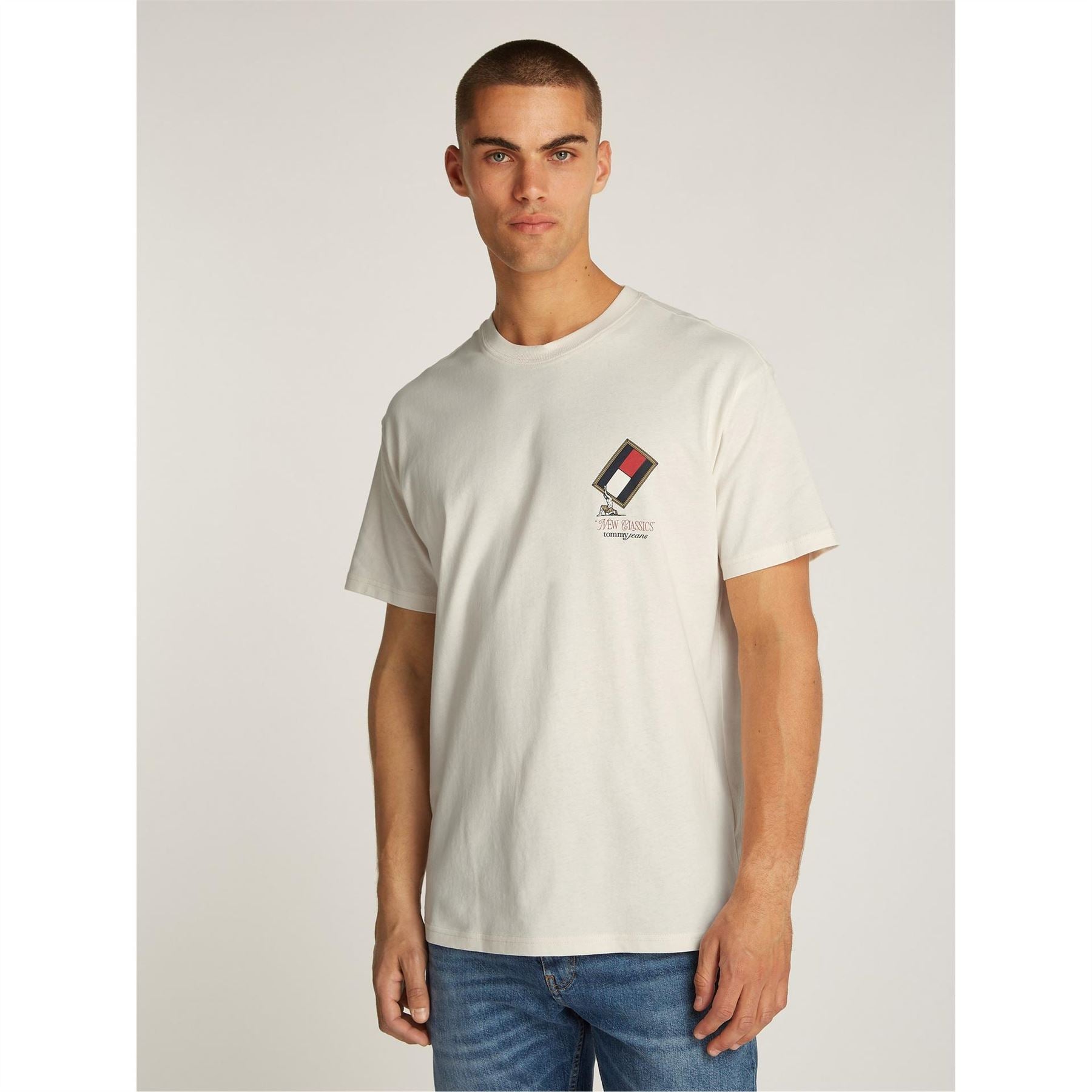 Tommy Jeans Regular Fit Novelty Crew Neck T-Shirt