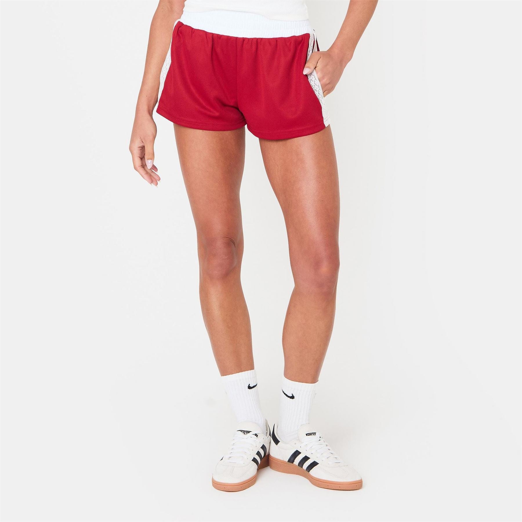 I Saw It First Open Pockets Woven Tracksuit Shorts