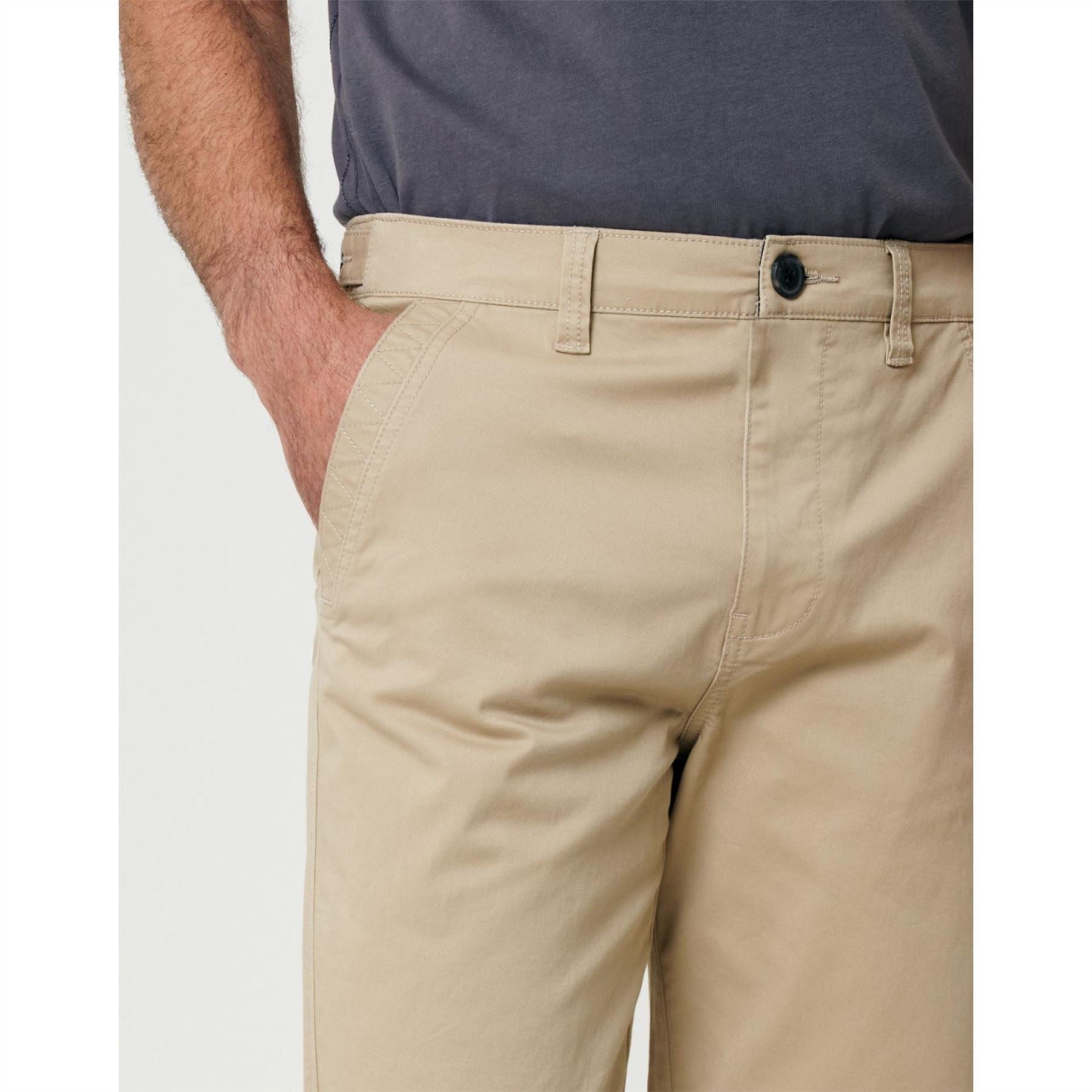 Saltwell Solid Patterned Straight Five Pocket Chinos