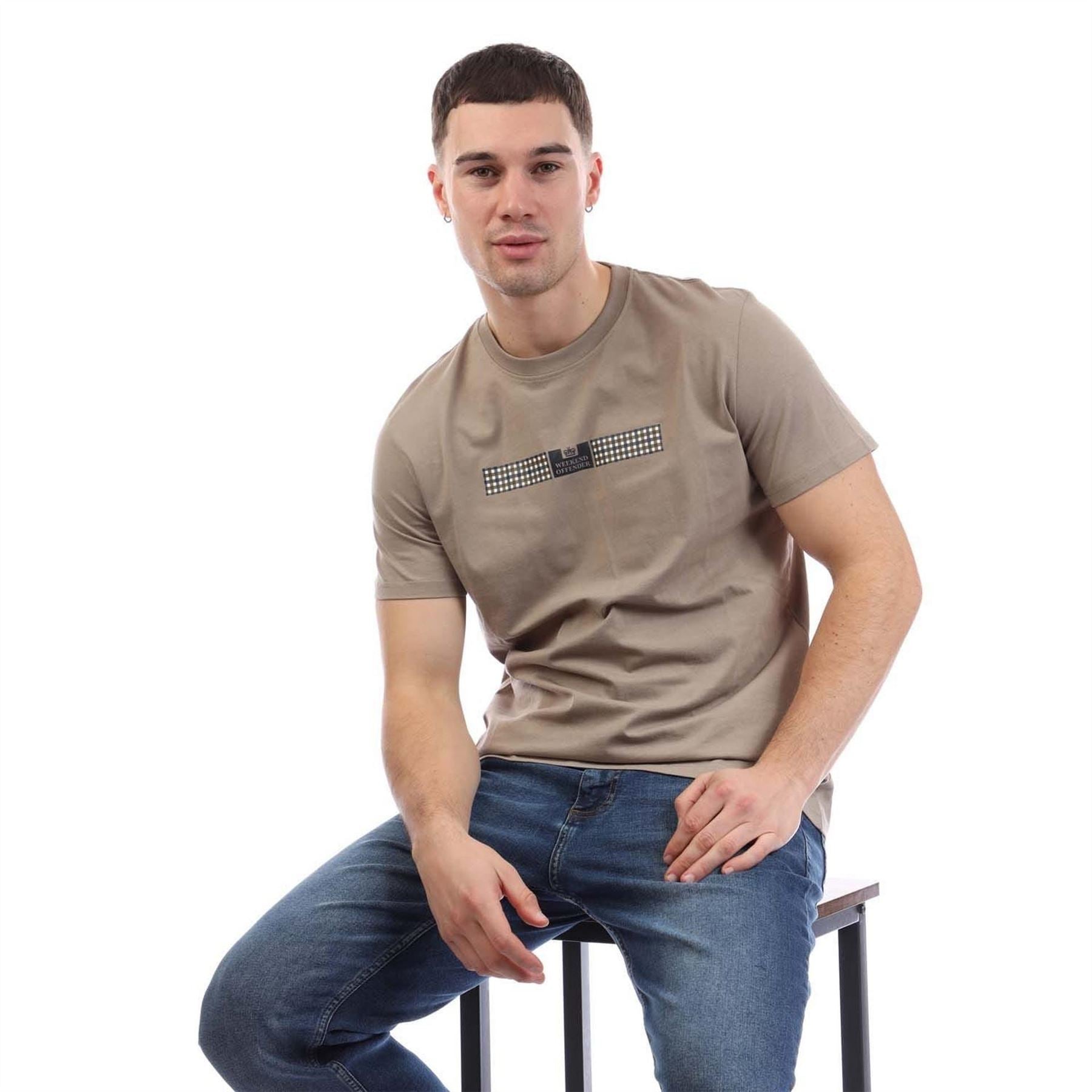 Weekend Offender Shareck Check T Shirt
