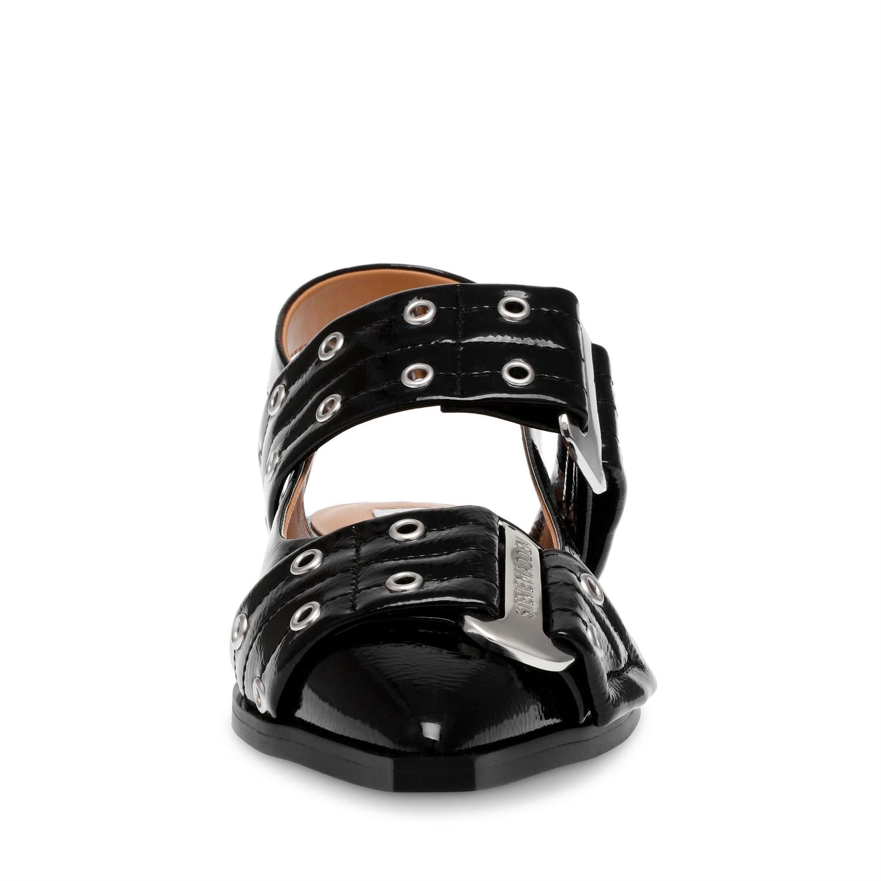 Steve Madden Ave Buckle Block Heel Ballet Pumps