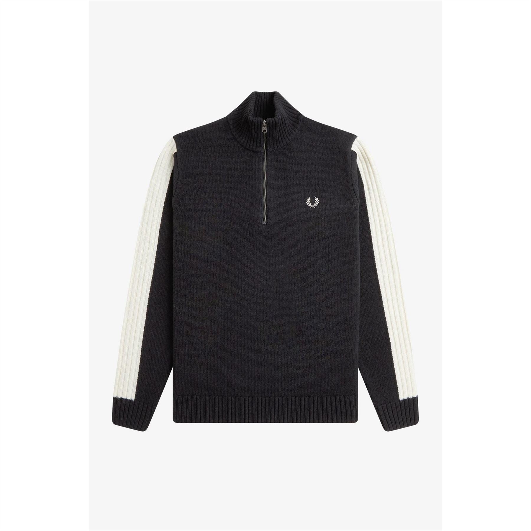 Fred Perry Knitted Half Zip Crew Neck Jumper