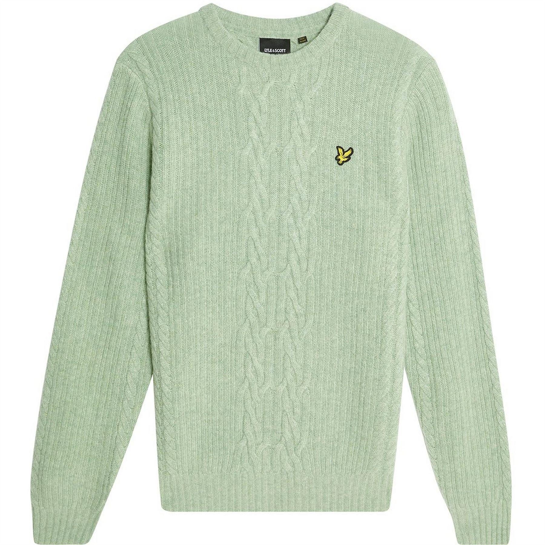 Lyle and Scott Embroidered Eagle Logo Crew Neck Long Sleeve Sweater