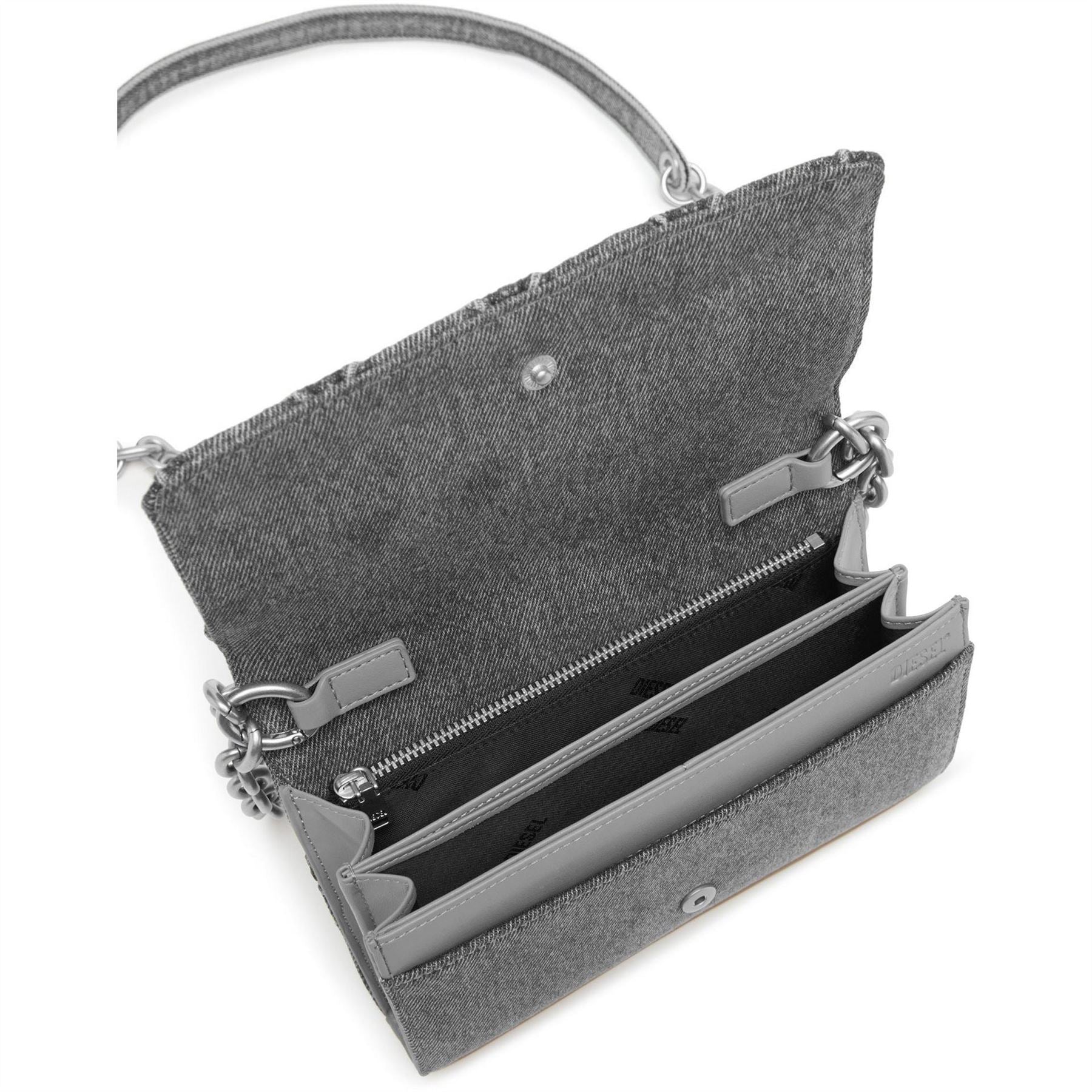 Diesel Play Mirror Wallet on Chain with Charm