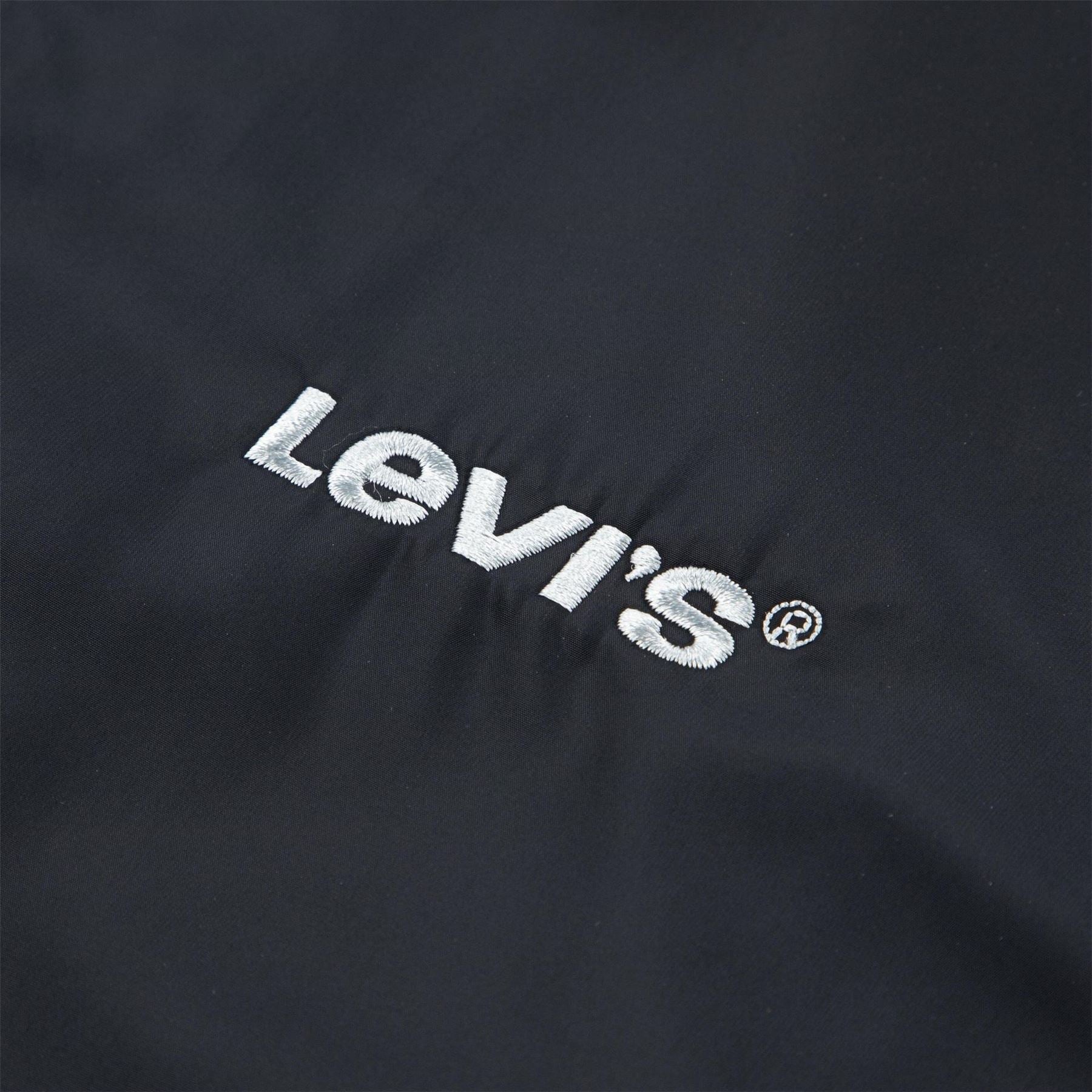 Levis Hooded Neck Windbreaker Ribbed Cuff Zipped Pocket Jacket