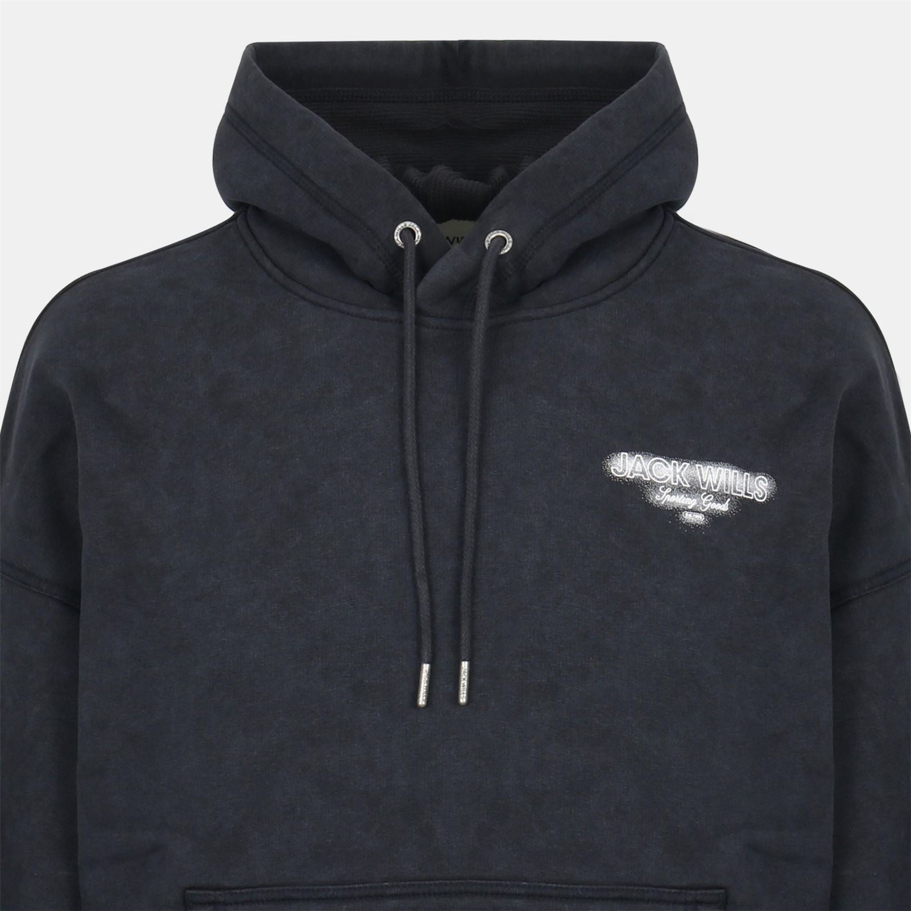 Jack Wills Script Cotton Long Sleeve Oversized Fit Hoodie