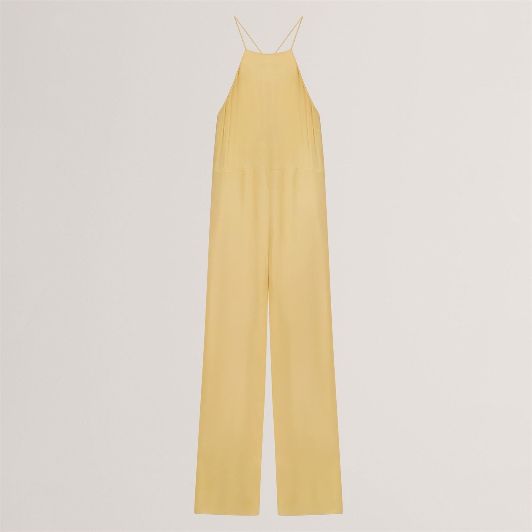 Ted Baker Baker Halter Neck Belted Wide Leg Jumpsuit