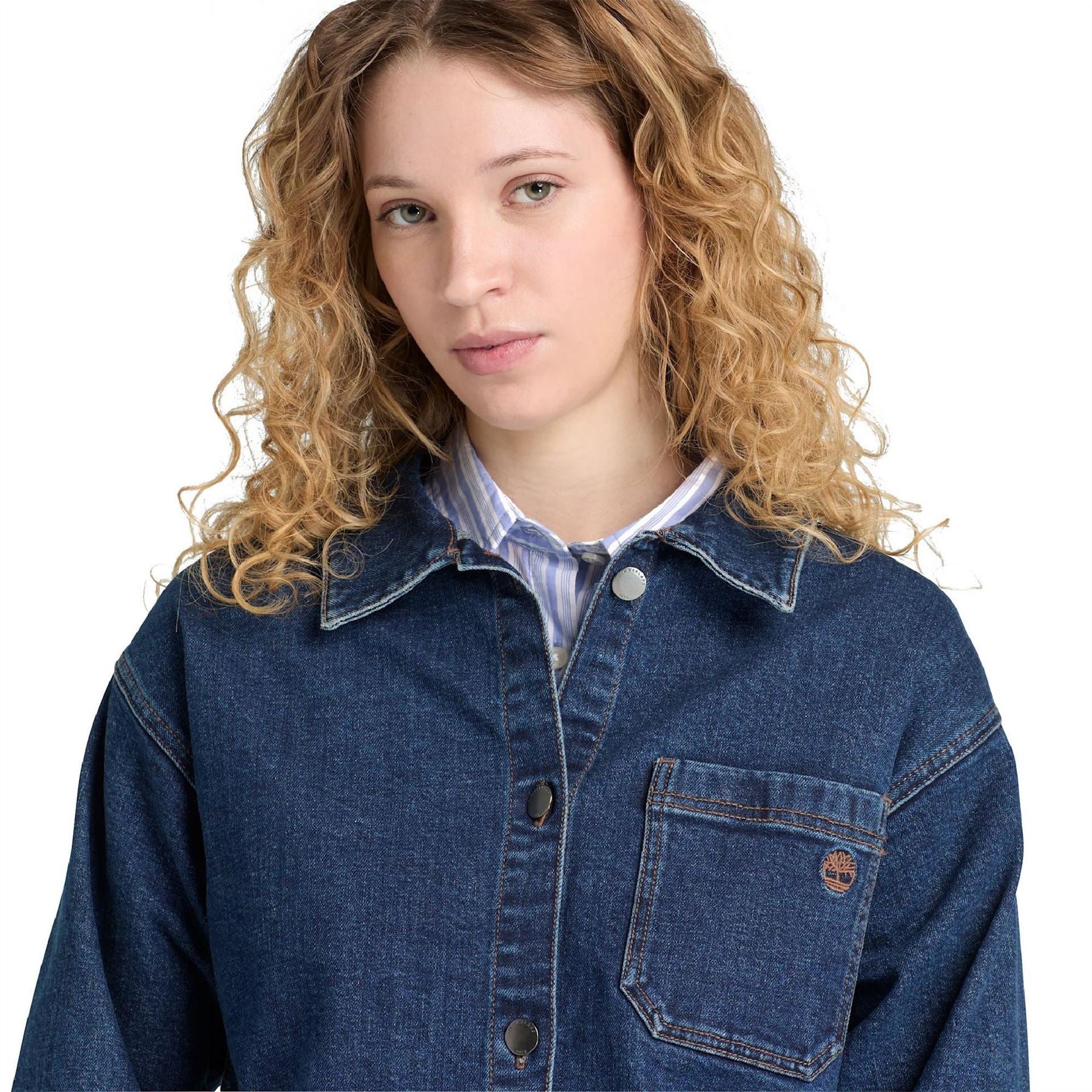Timberland Long Sleeve Oversized Fit Denim Jacket