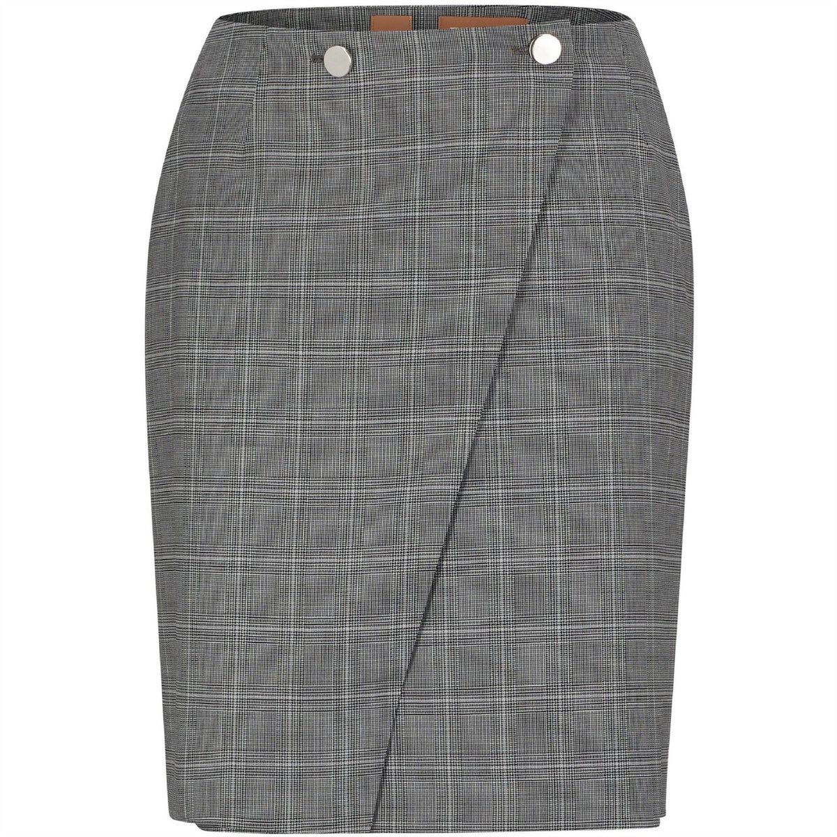 Boss Vanata Knee Length Plaid Wrap Skirt