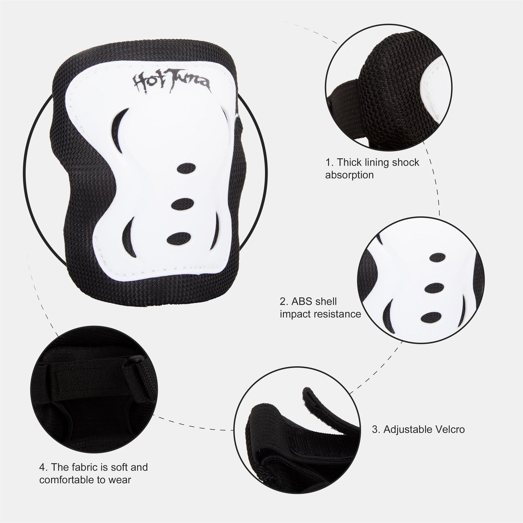 Hot Tuna Youth Skate Protector 3pc Set   Knee Pads Elbow Pad And Wrist Guards