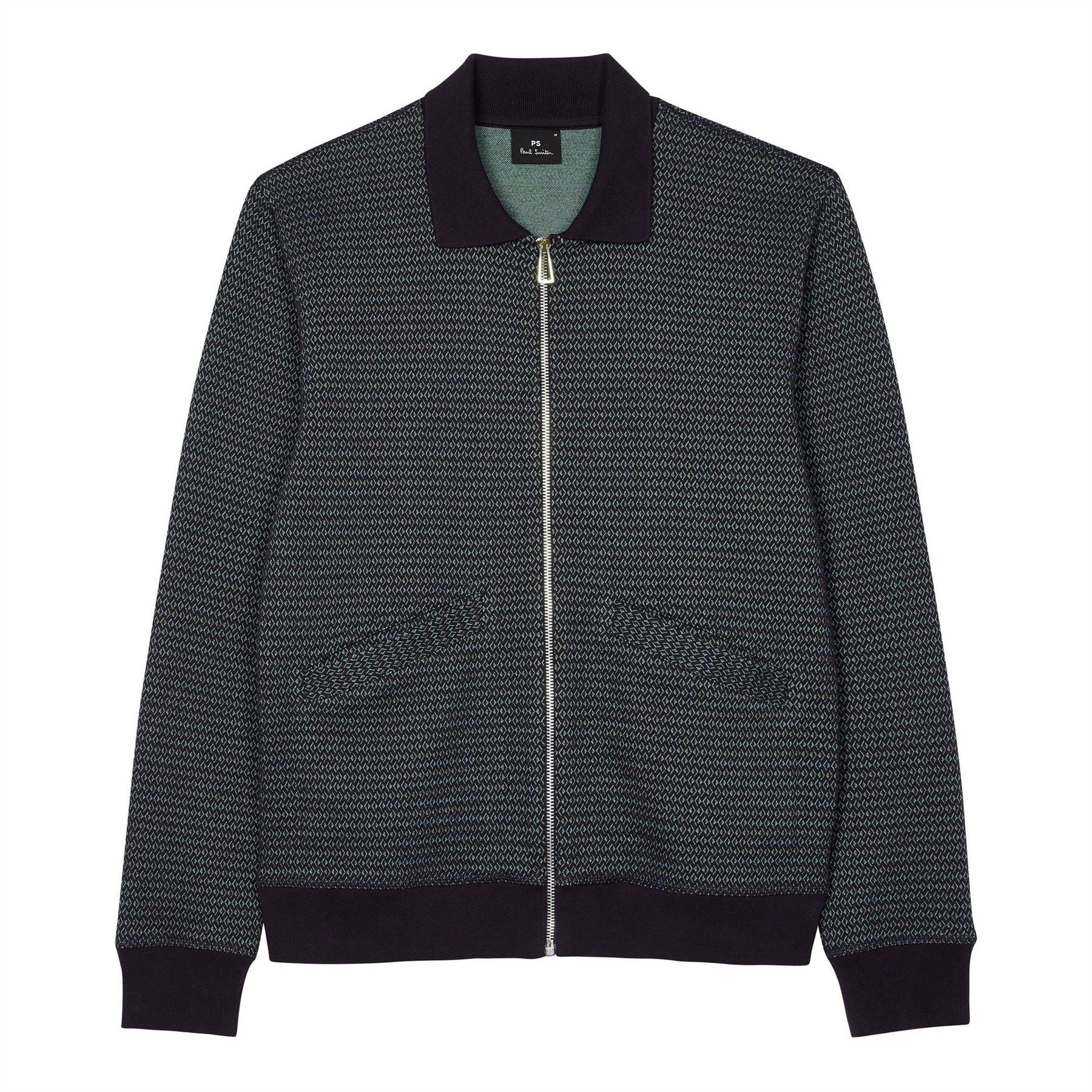 PS Paul Smith Textured Long Sleeve Zip Overshirt