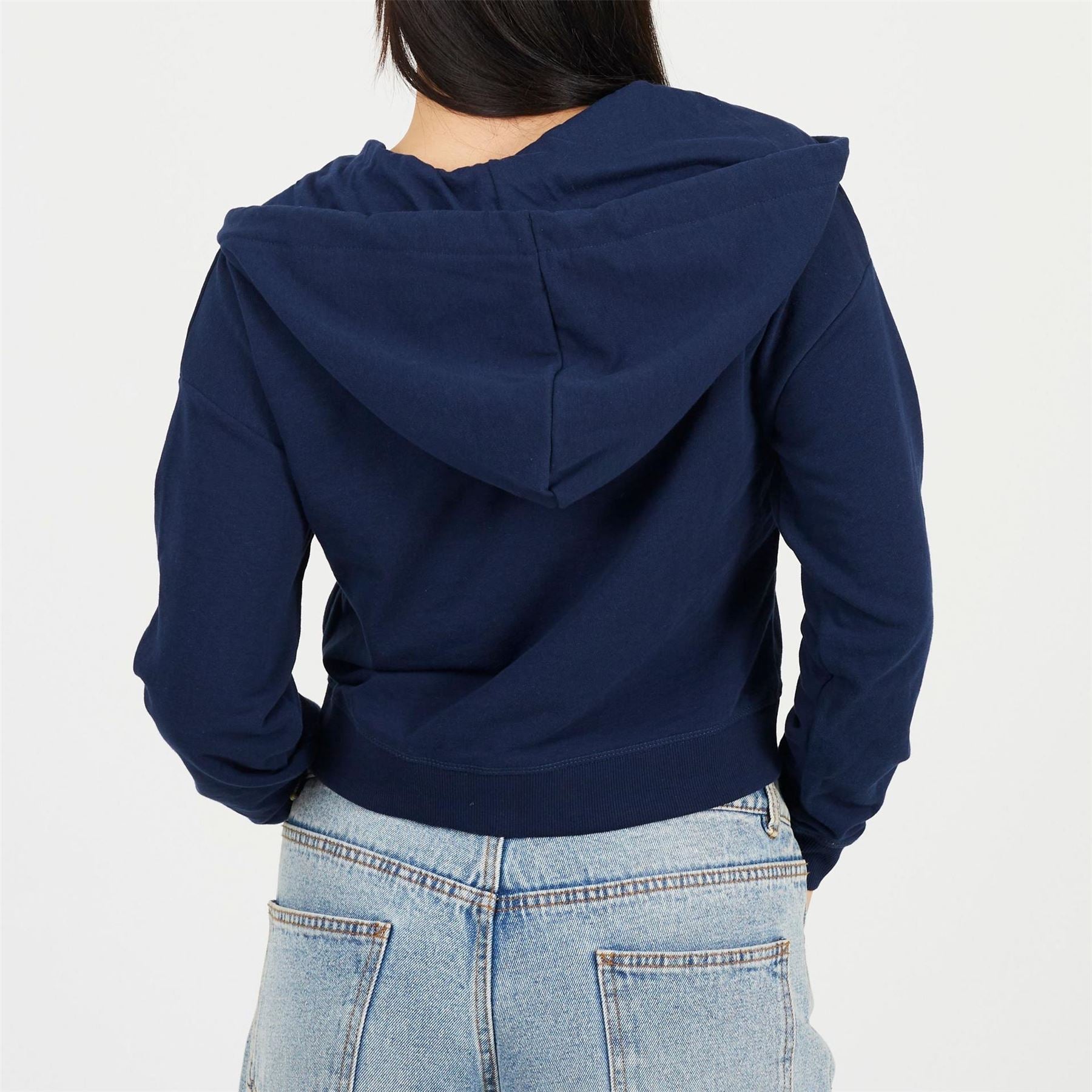Brave Soul Cropped Zip Through Hoodie With Pockets
