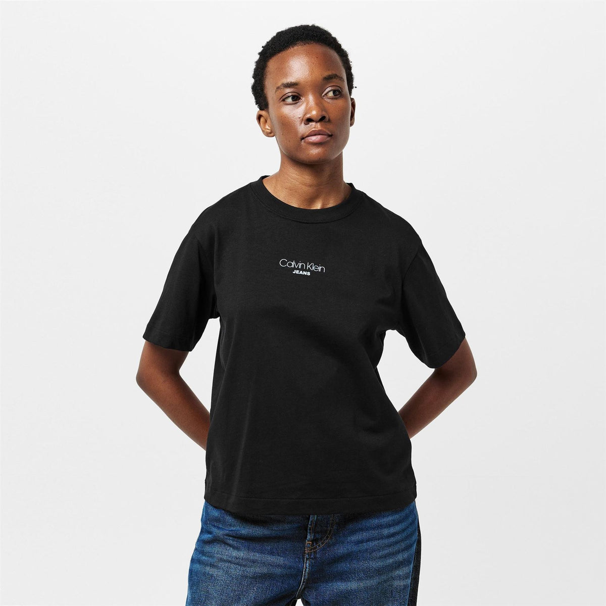 Calvin Klein Jeans Boxy Fit Lettering Short Sleeve T-Shirt