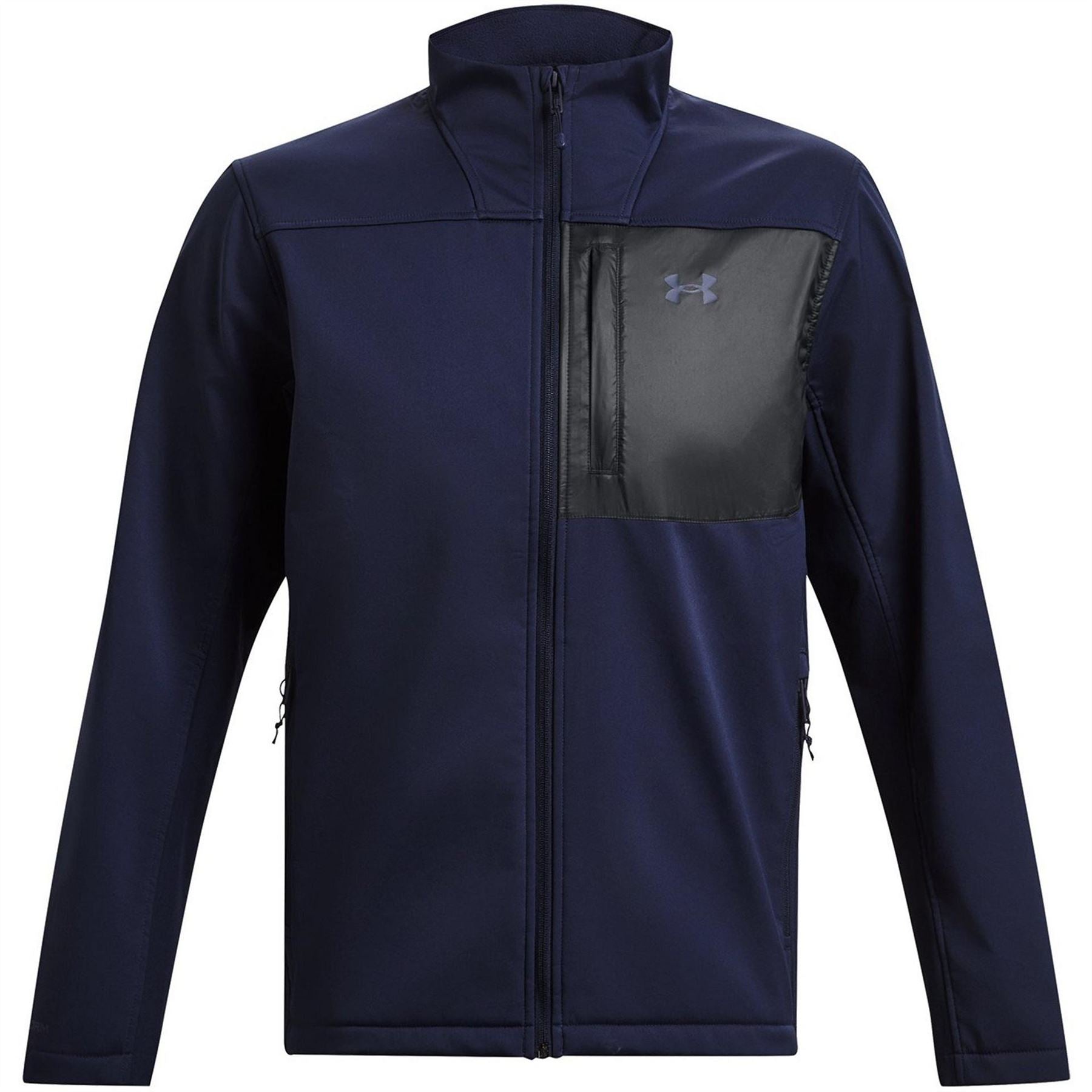 Under Armour Solid Patterned Training Jacket with Woven Cuff and Printed Logo