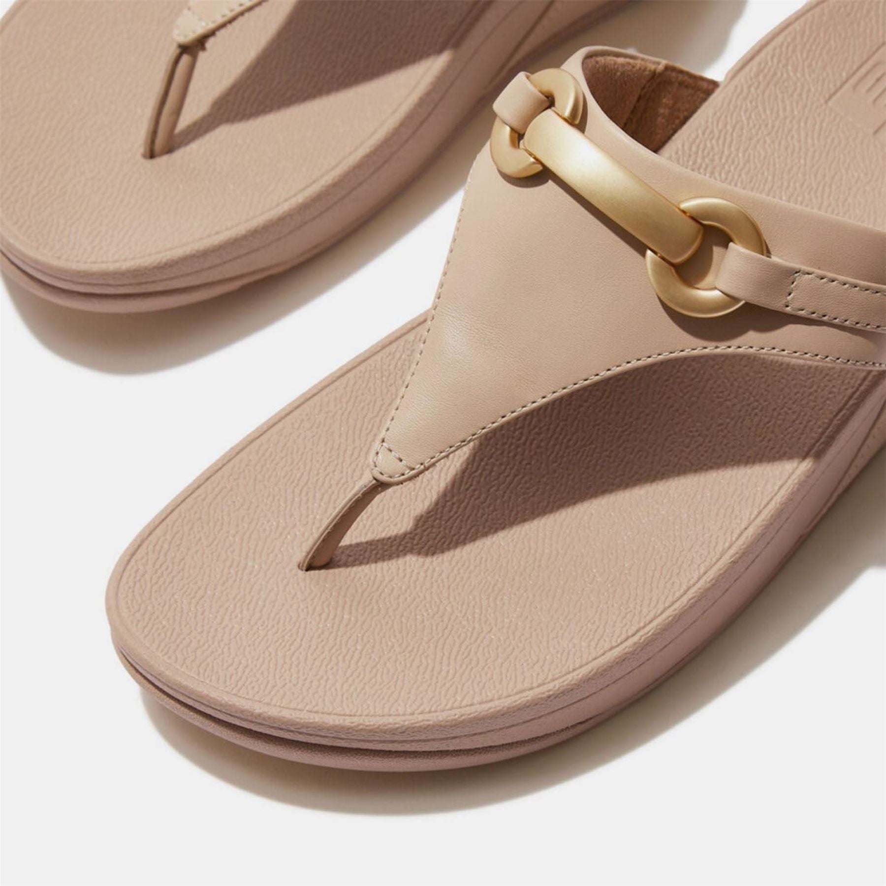 FitFlop Chunky Snaffle Leather Toe Post Sandals