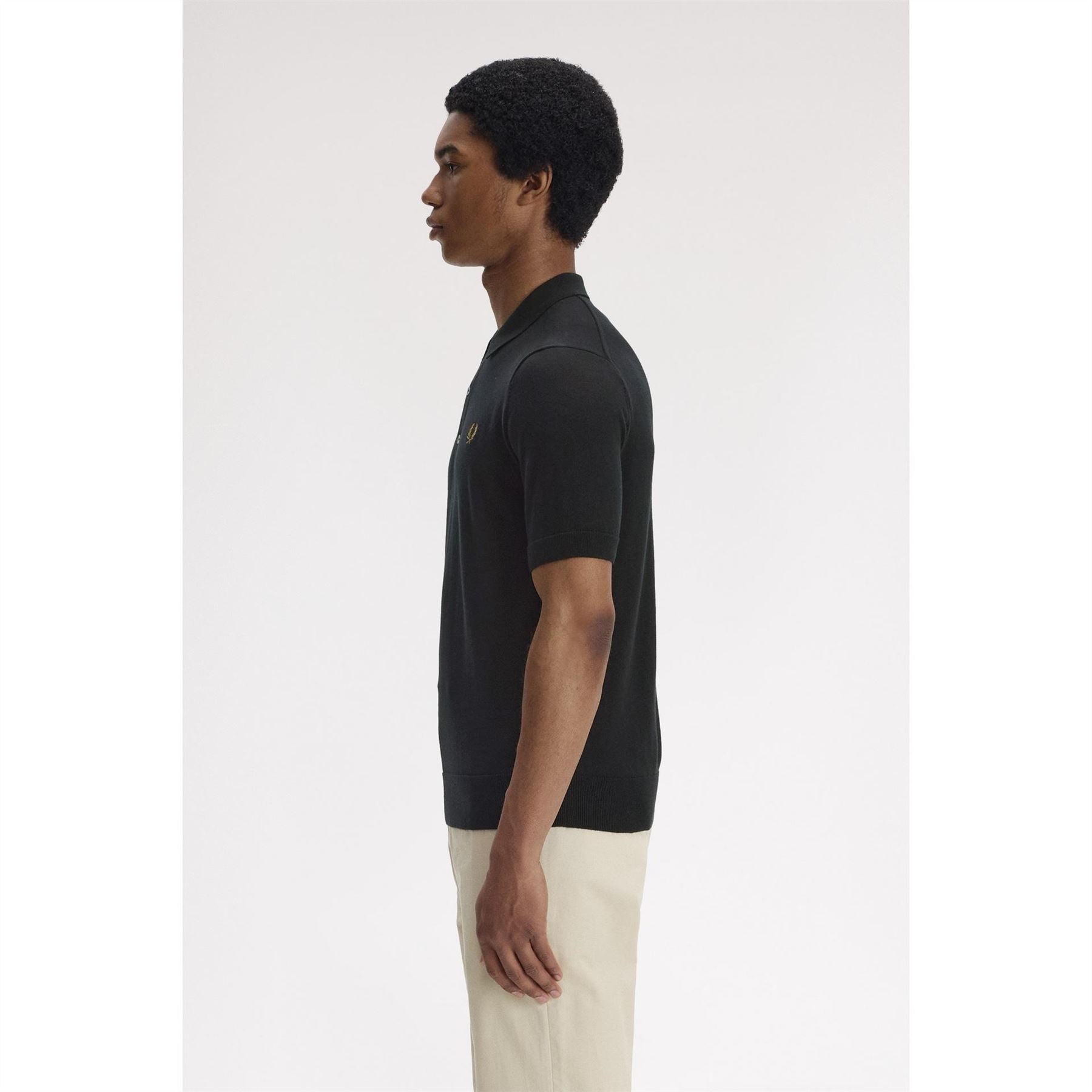 Fred Perry Knitted Short Sleeve Polo Shirt