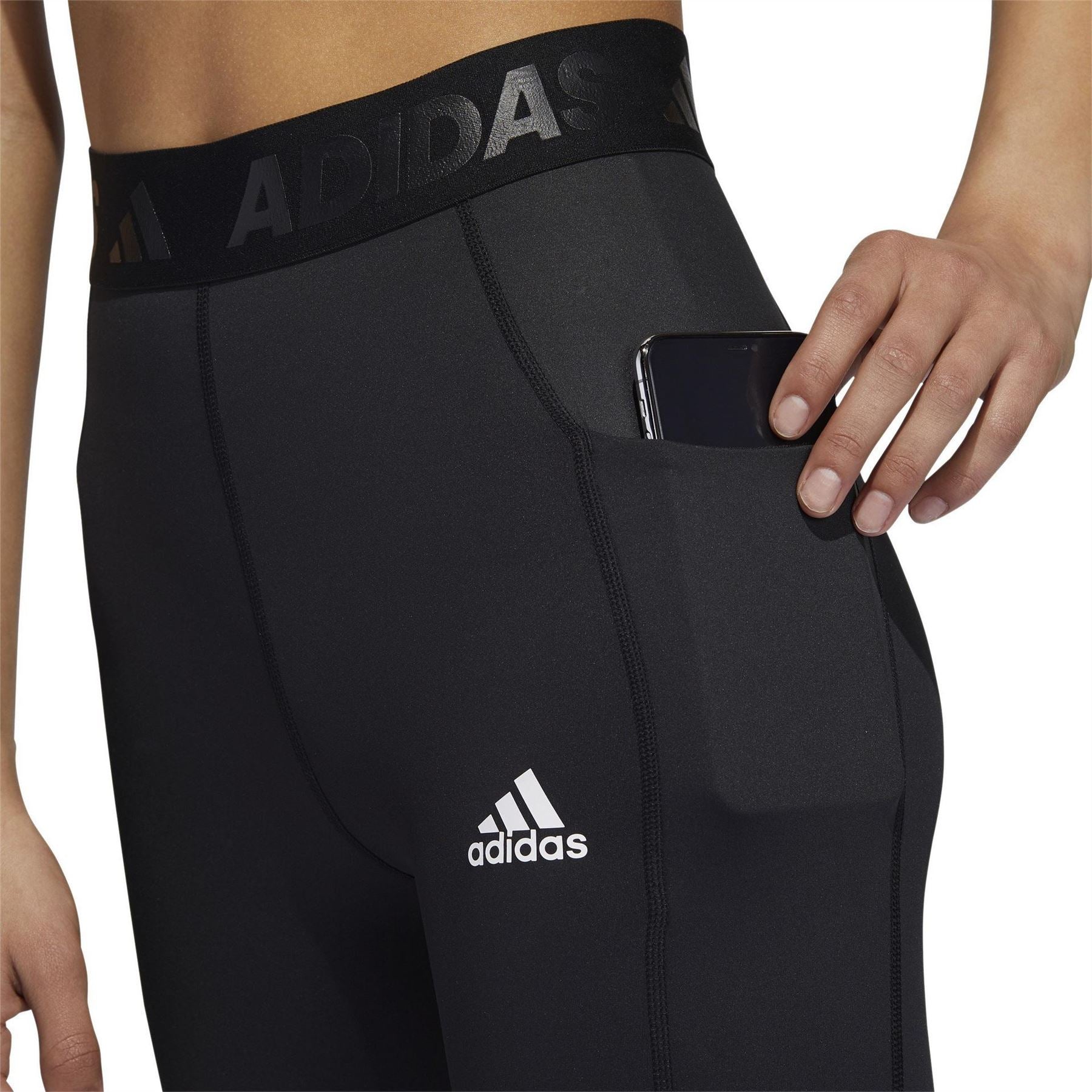 adidas Womens Alphaskin 3 Stripes Leggings