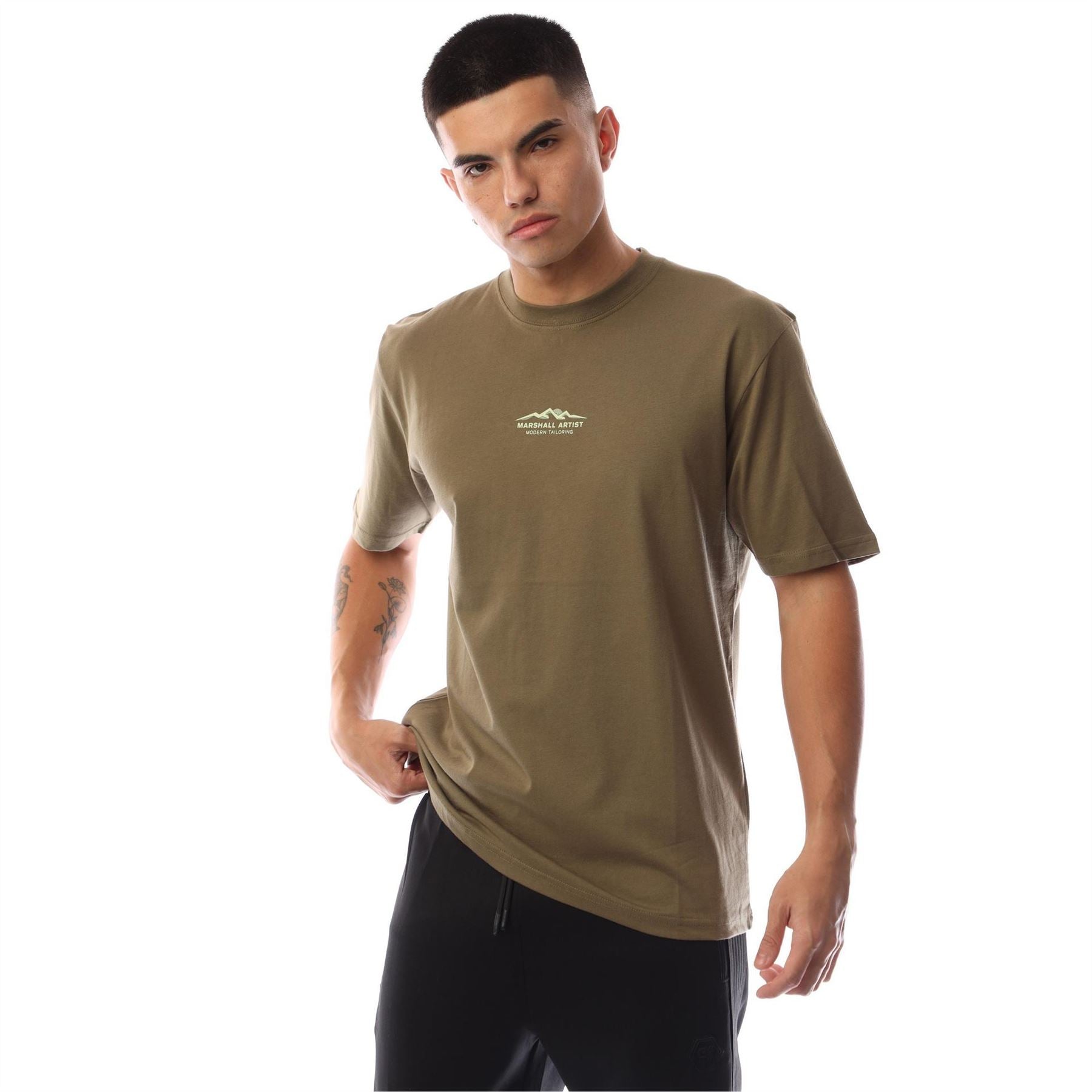 Marshall Artist Printed Logo Crew Neck Short Sleeve Jersey T-Shirt