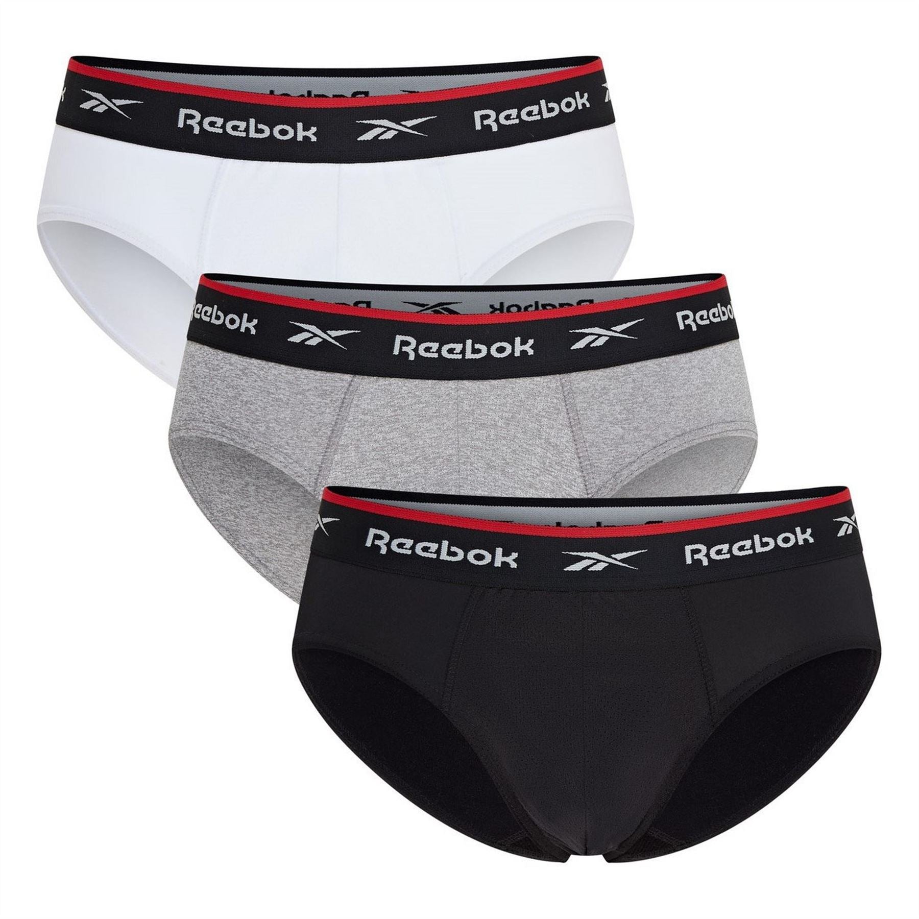 Reebok Mens 3 Pack Performance Briefs
