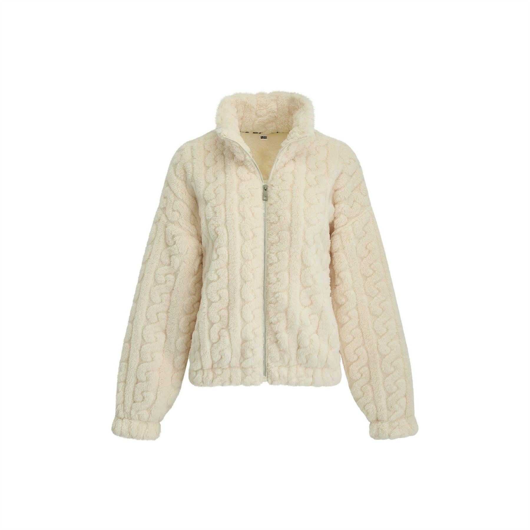 DKNY Cable FulL-Zip Sherpa Ld64
